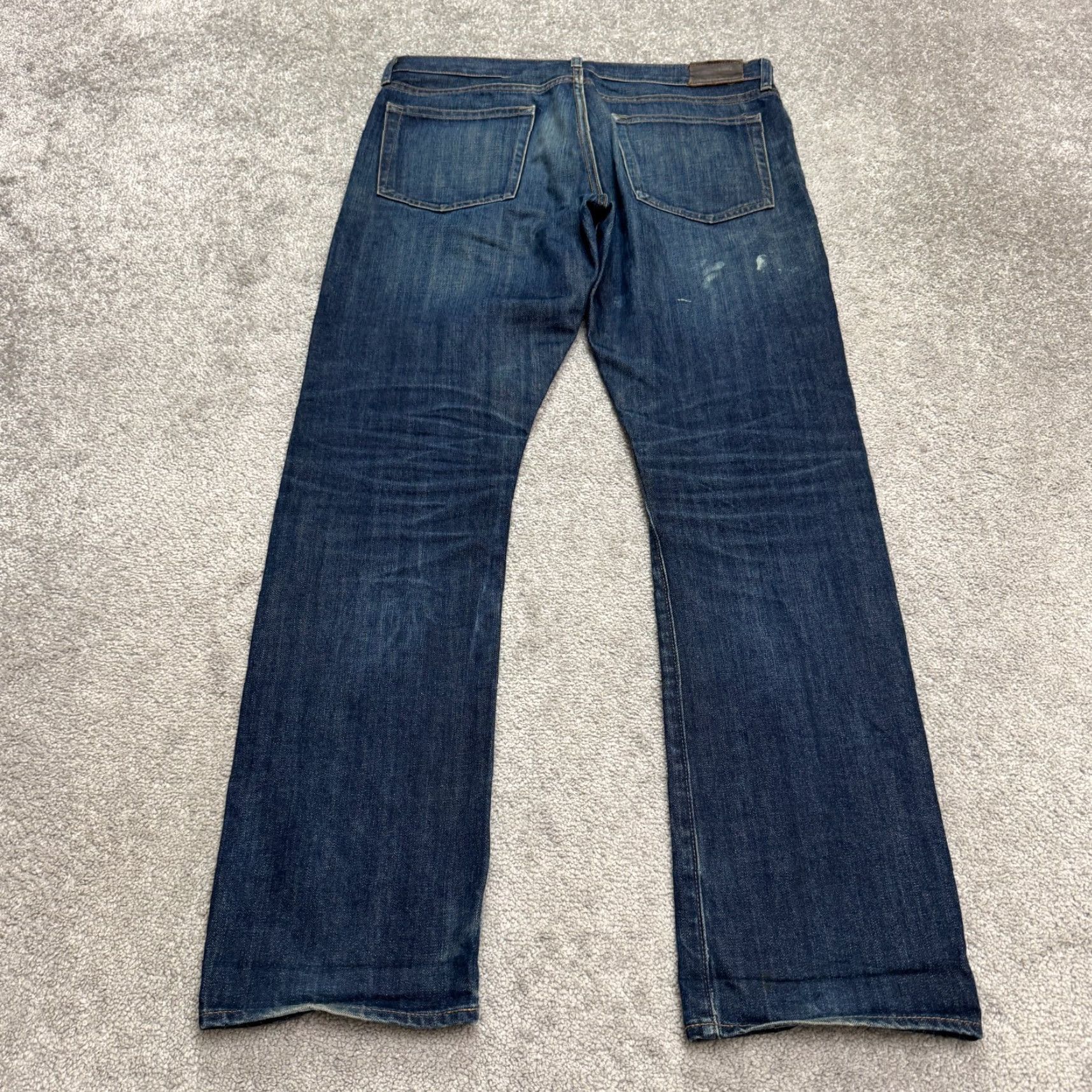 J.Crew J.Crew 770 Kaihara Denim Jeans Mens 32x32 Blue 100% Cotton Casual Straight Denim Jeans Mens 32x32 Blue Wool? Size US 32 / EU 48 - 2 Thumbnail