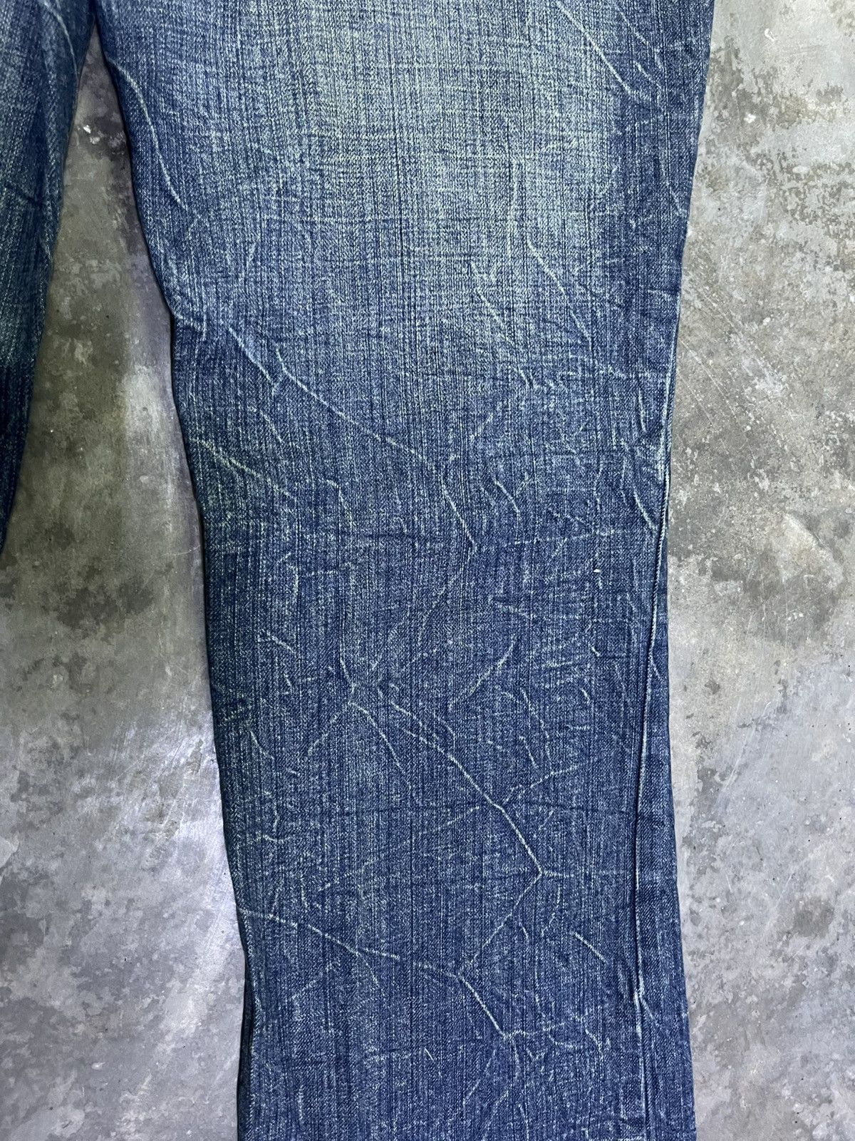 If Six Was Nine × Japanese Brand × Vintage Flare Jeans Japan Lightning Wash Scream Bootcut Jeans Size US 36 / EU 52 - 13 Thumbnail