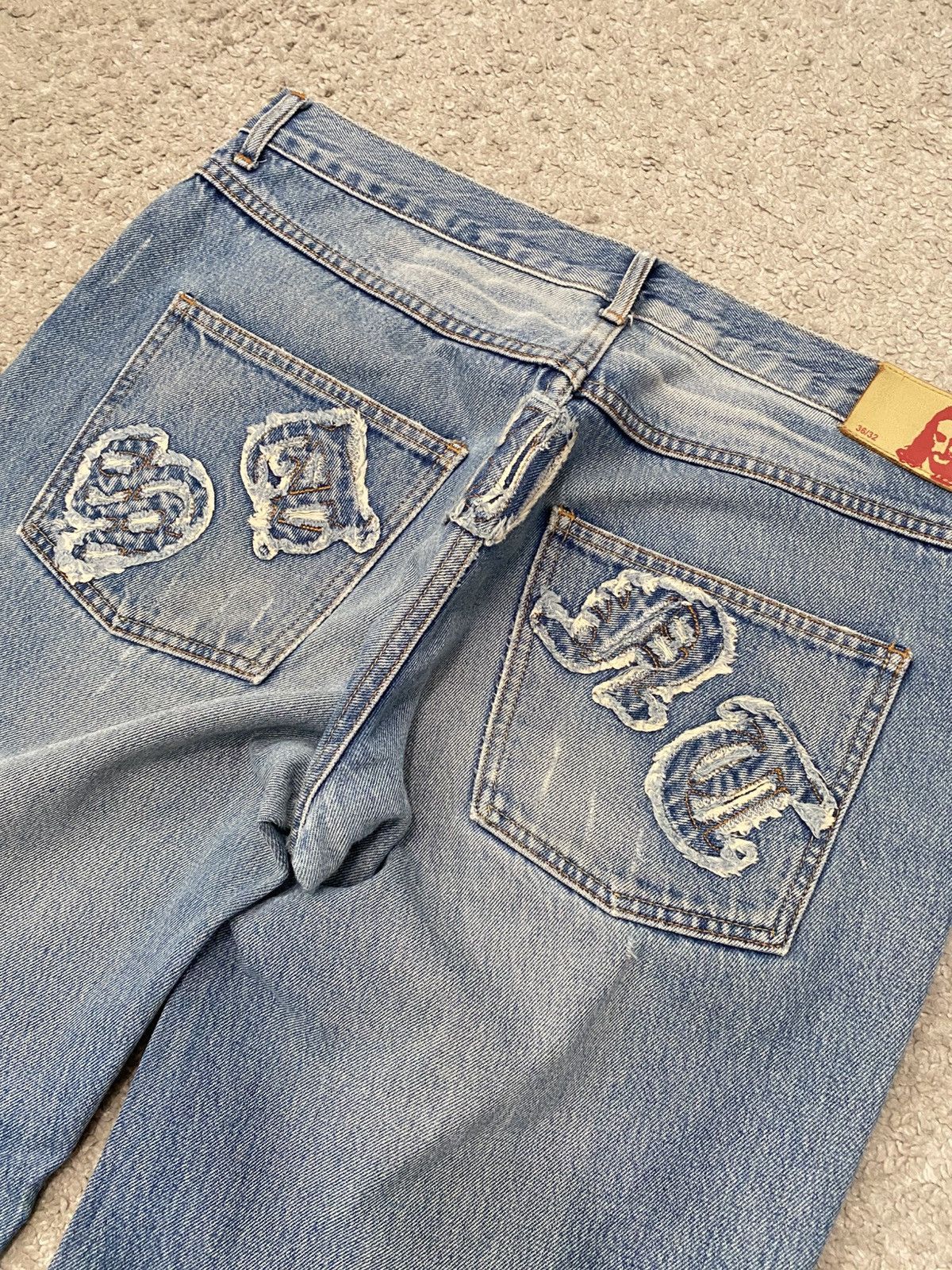 Allsaints × Vintage AllSaints Denim Jeans 36/32 opium Jesus pants flared y2k Size US 36 / EU 52 - 8 Thumbnail
