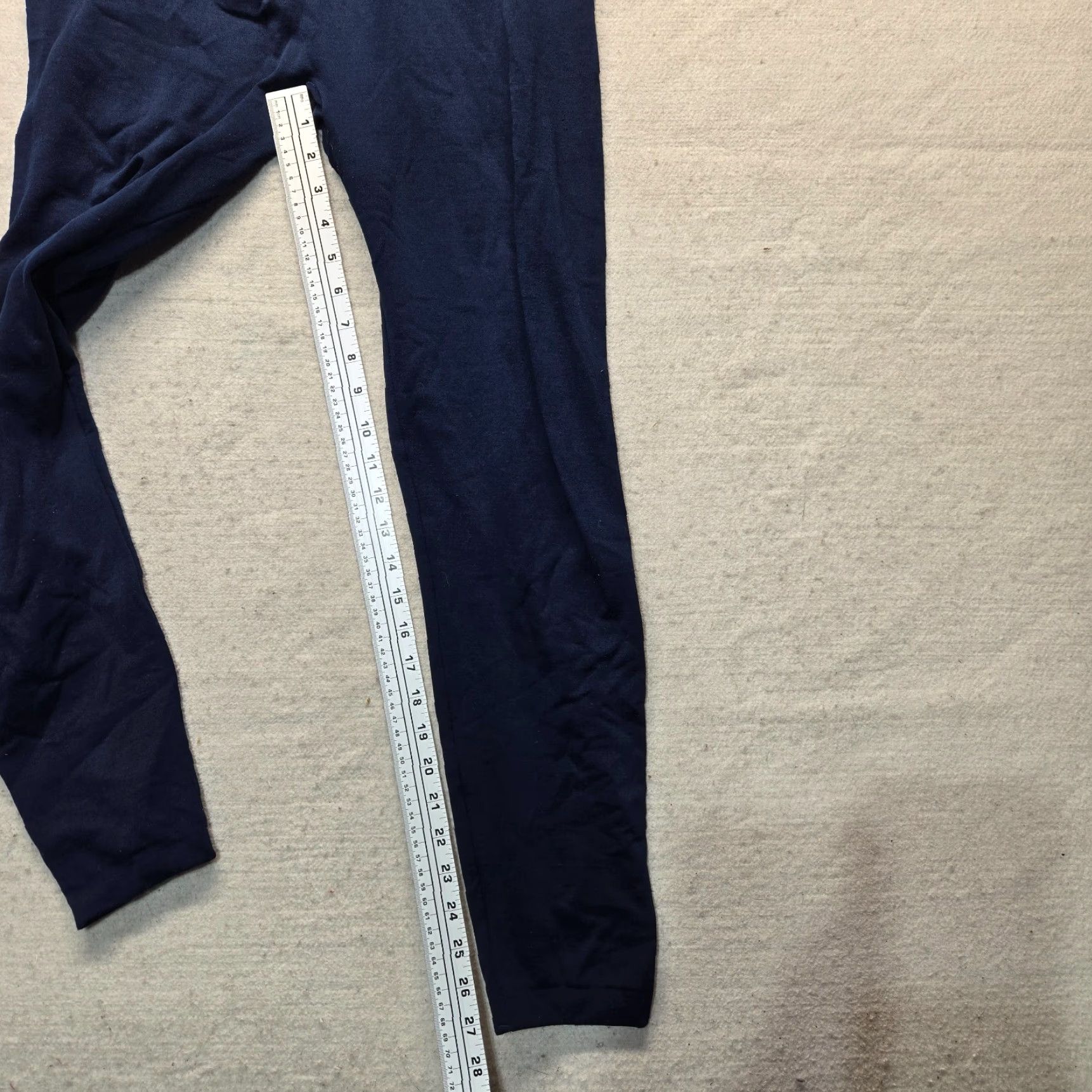 Vintage New Directions Navy Blue Legging Elastic Waist Stretch Polyester Solid Women's 1X Pants 1X Plus Blues Navy Skintight Jegging Modern - Mens? Size 40" / US 18 - 5 Thumbnail