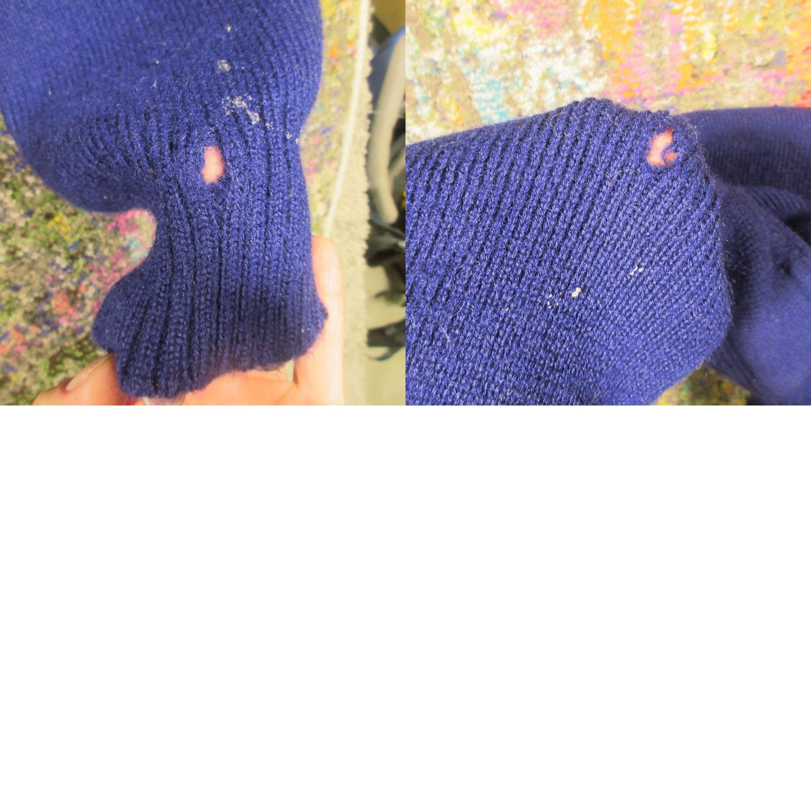 Obermeyer VINTAGE Obermeyer Heavy Wool Sweater Mens L Blue 1/4 Zip Pullover Distressed Size US L / EU 52-54 / 3 - 9 Thumbnail