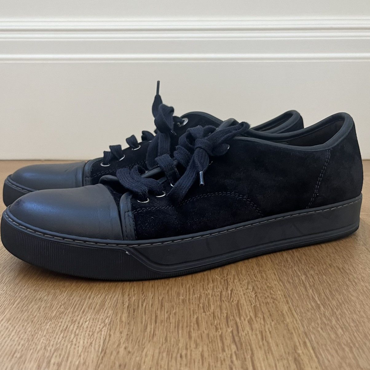 Lanvin Lanvin DBB1 Black Suede Sneakers Men’s Size 7 (US 8/EU 41) Size US 7 / EU 40 - 4 Thumbnail