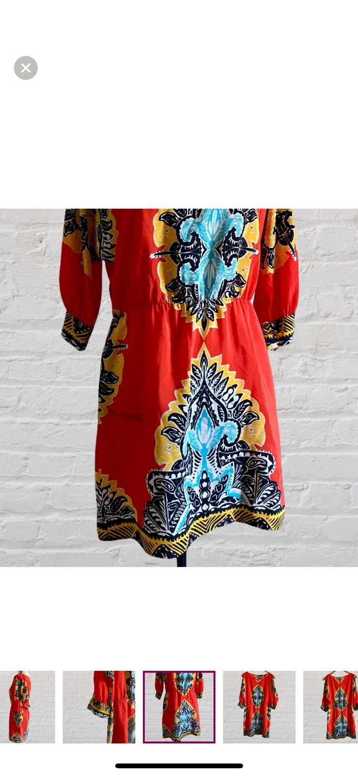 Other MONKEE’S’ SILK SLIT SLEEVE MINI DRESS SLIT DOWN BACK Size M / US 6-8 / IT 42-44 - 10 Thumbnail