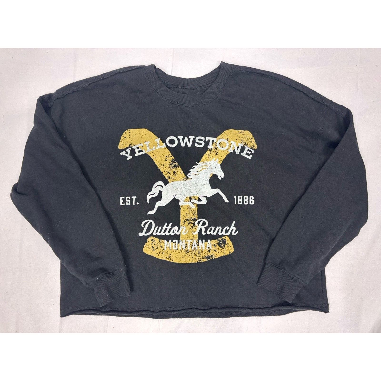 Target Basics Yellowstone Black Cropped Pullover Sweatshirt Women’s XL Size XL / US 12-14 / IT 48-50 - 1 Thumbnail