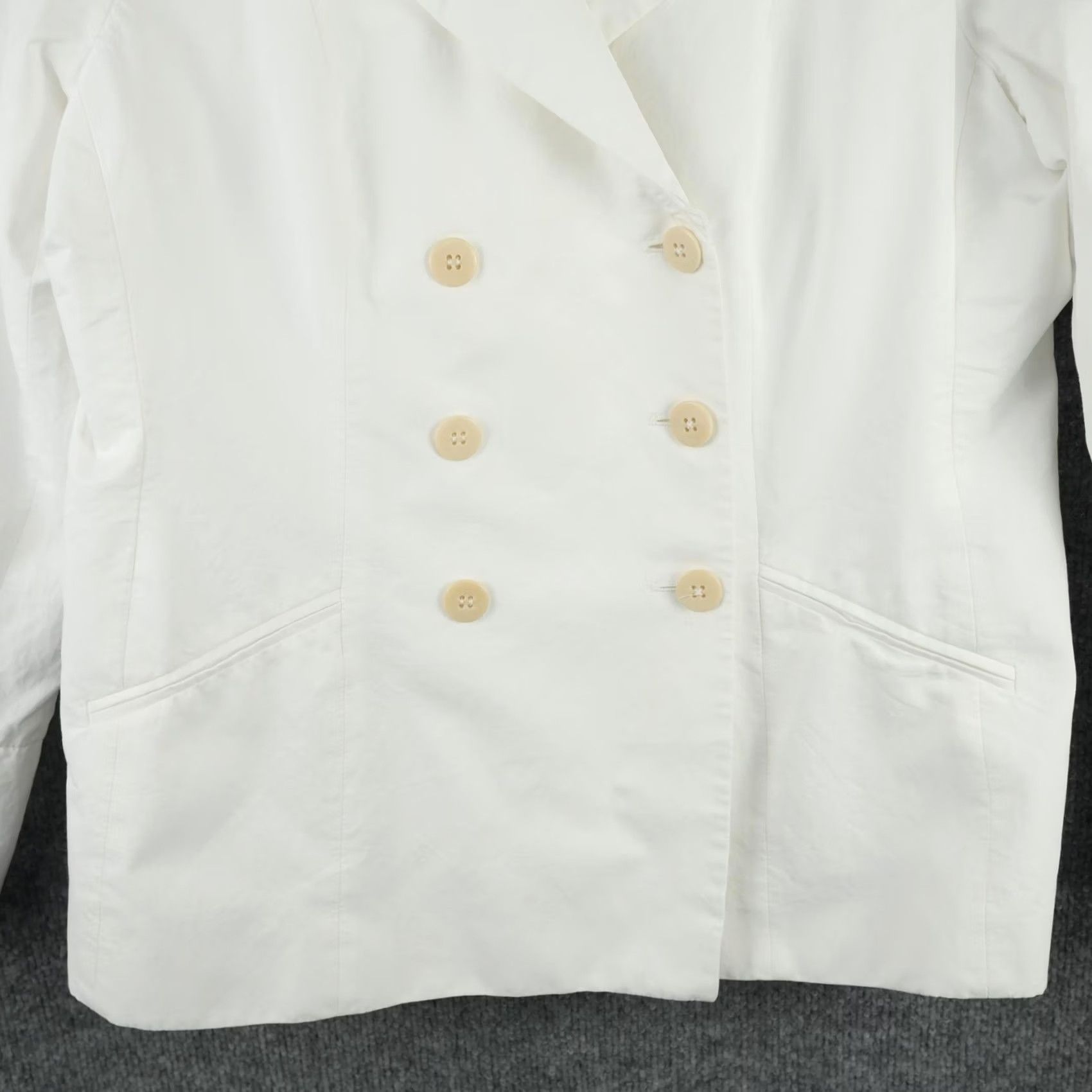Armani Armani Collezioni Womens Blazer White Double Breasted Suit Jacket Made Italy Size XL / US 12-14 / IT 48-50 - 2 Thumbnail