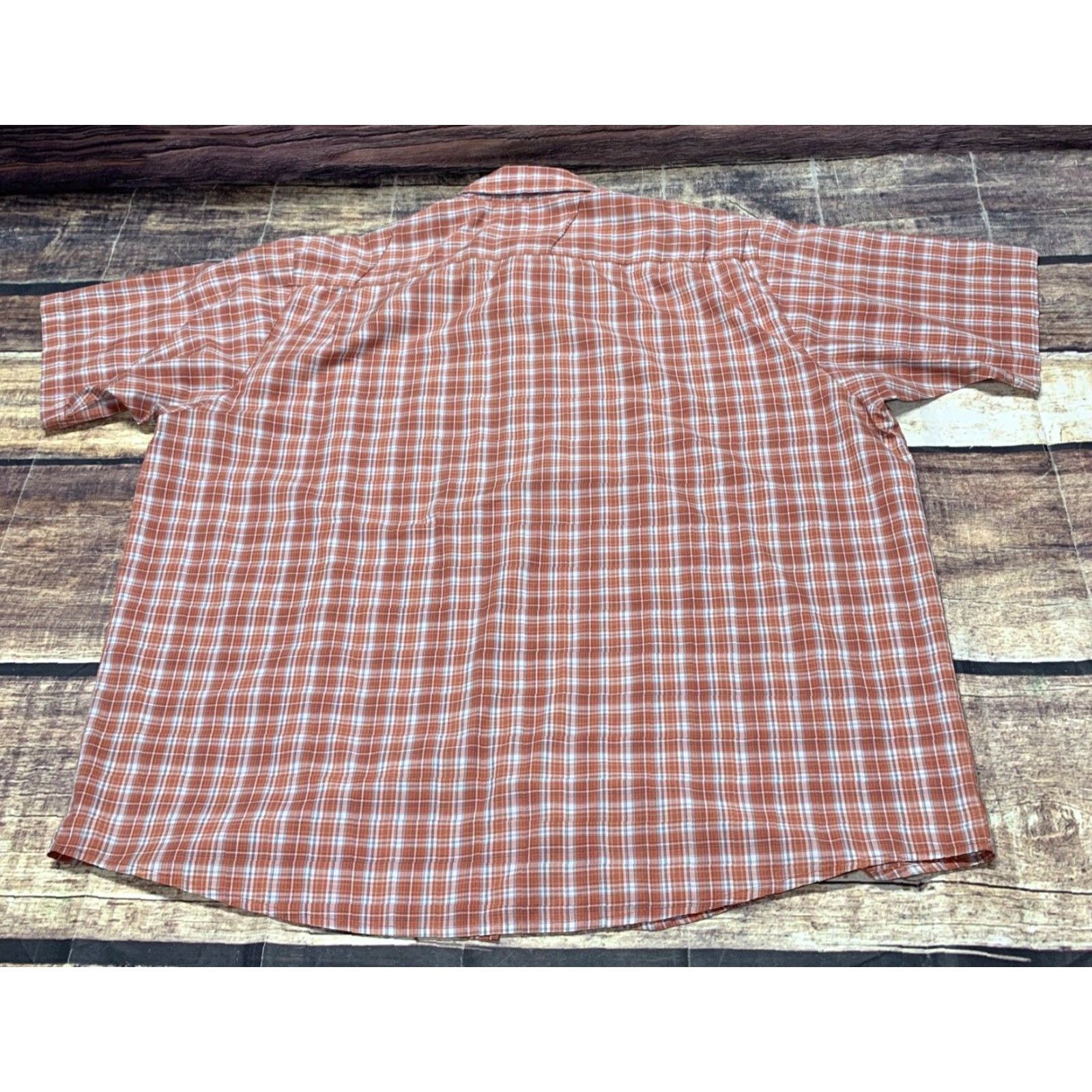 Wrangler Wrangler Western Shirt Short Sleeve Mens 2XL Red White Plaid Button-Down Shirt Western Workwear Casual Travel Size US XXL / EU 58 / 5 - 7 Thumbnail