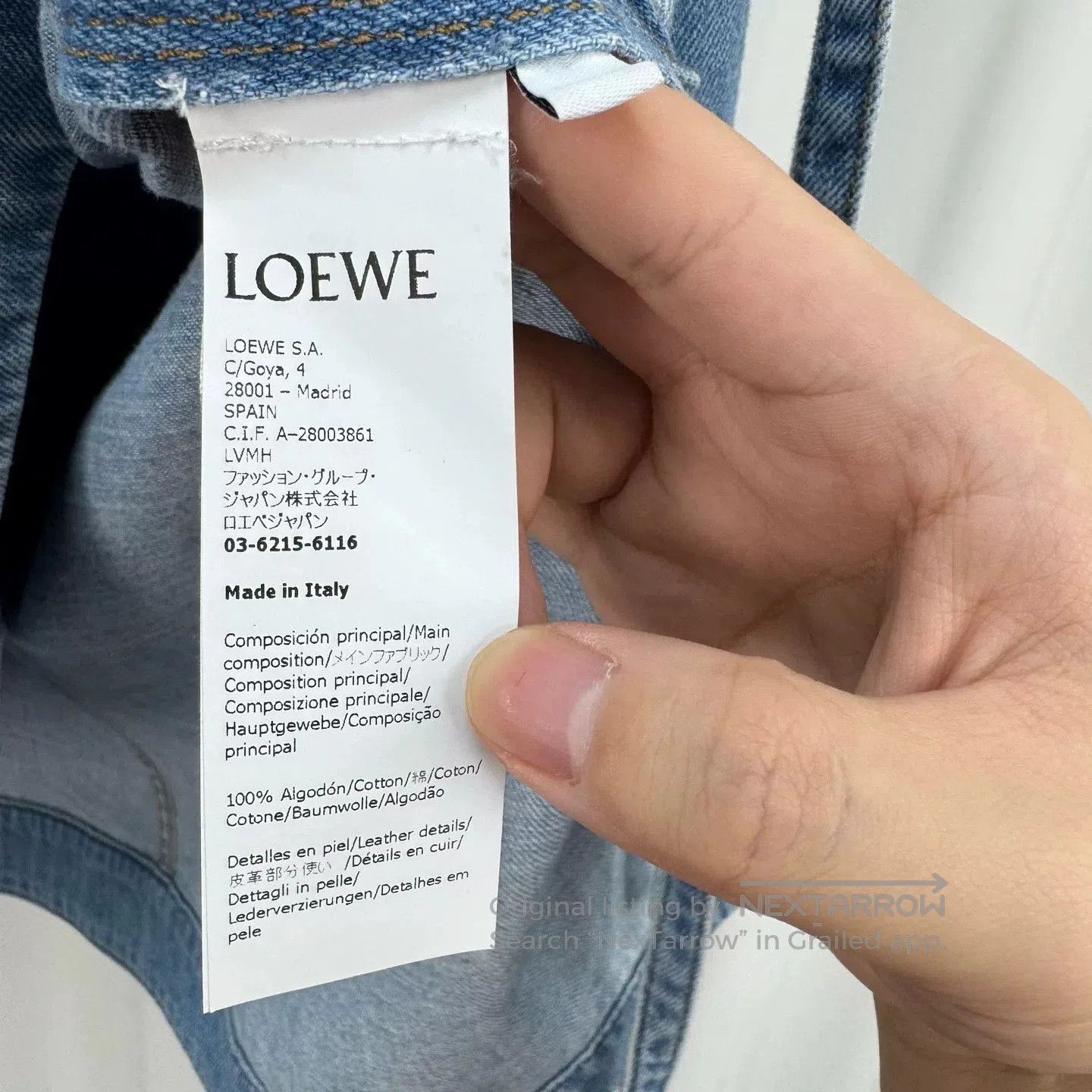 Loewe Loewe Denim Jacket with Leather Patch. Size US S / EU 44-46 / 1 - 7 Thumbnail