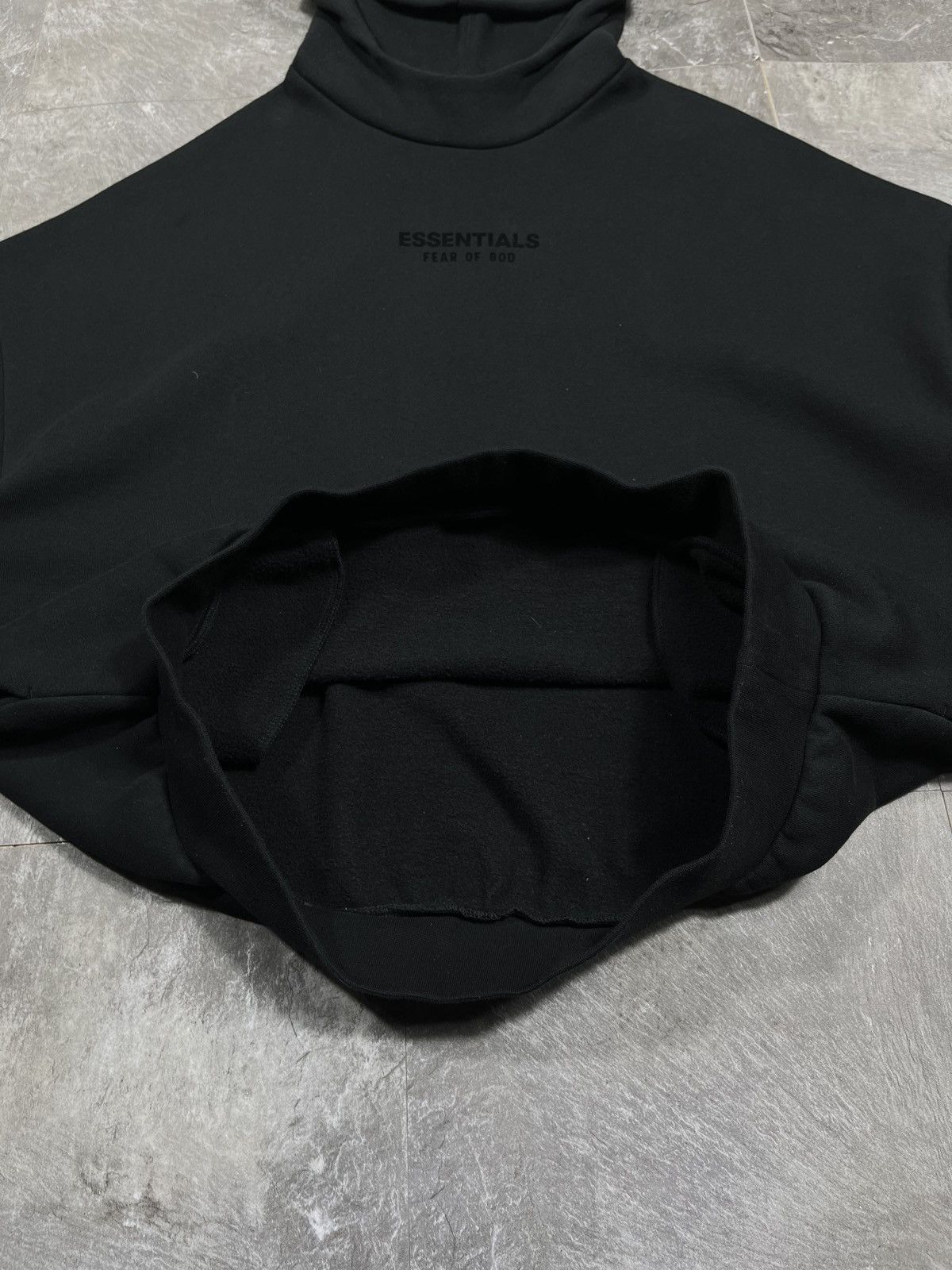 Essentials Essentials Fear Of God Boxy Hoodie Jet Black Y2k Size US M / EU 48-50 / 2 - 6 Thumbnail