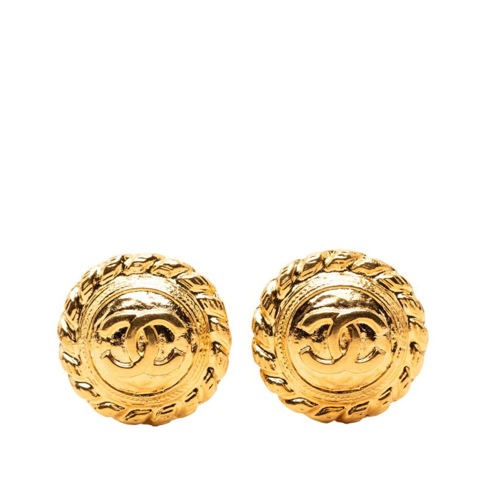 Chanel Chanel Coco Mark Earrings, Gold Plated, Women's CHANEL Size ONE SIZE - 1 Thumbnail