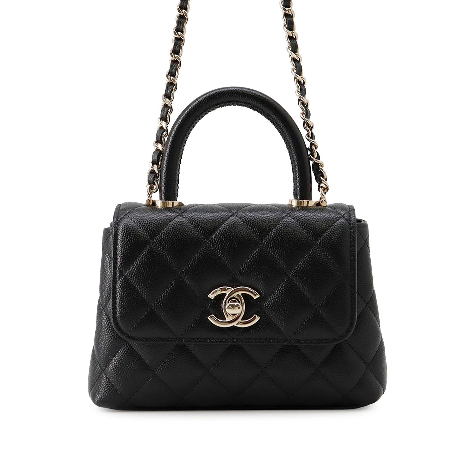Chanel Extra Mini Quilted Caviar Coco Top Handle Bag Size ONE SIZE - 1 Thumbnail