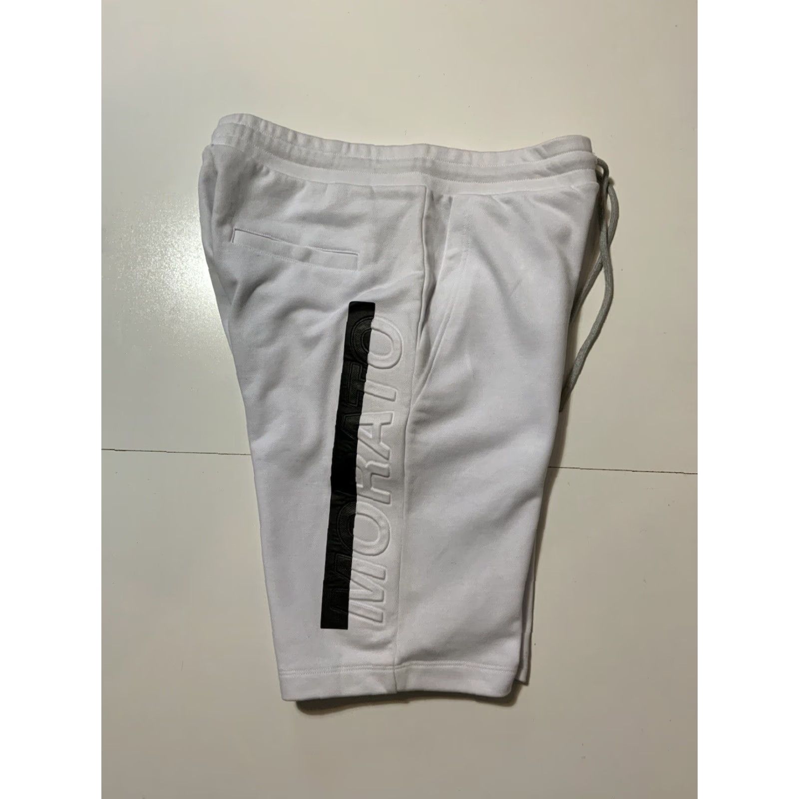 Antony Morato ANTONY MORATO Lifted Lettering Spellout White Terry Fleece Sweat Shorts SZ L Sweat Shorts Men White L Size US 33 - 2 Thumbnail