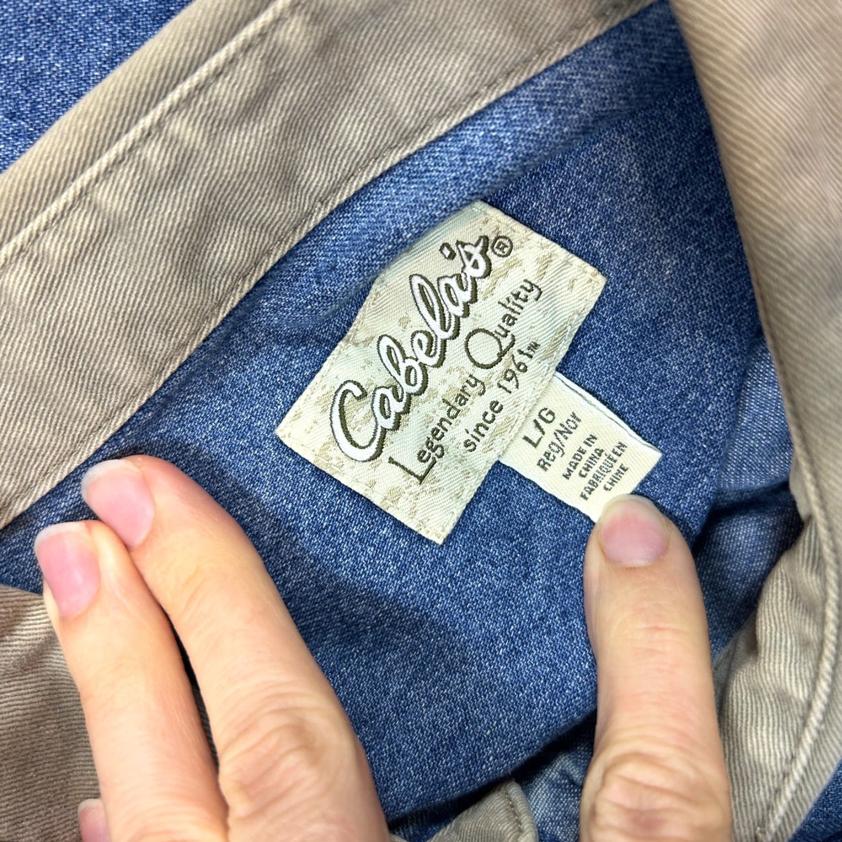 Vintage VINTAGE Cabela's Mens Large Long Sleeve Denim Shirt Button-Up VTG Size US L / EU 52-54 / 3 - 3 Thumbnail