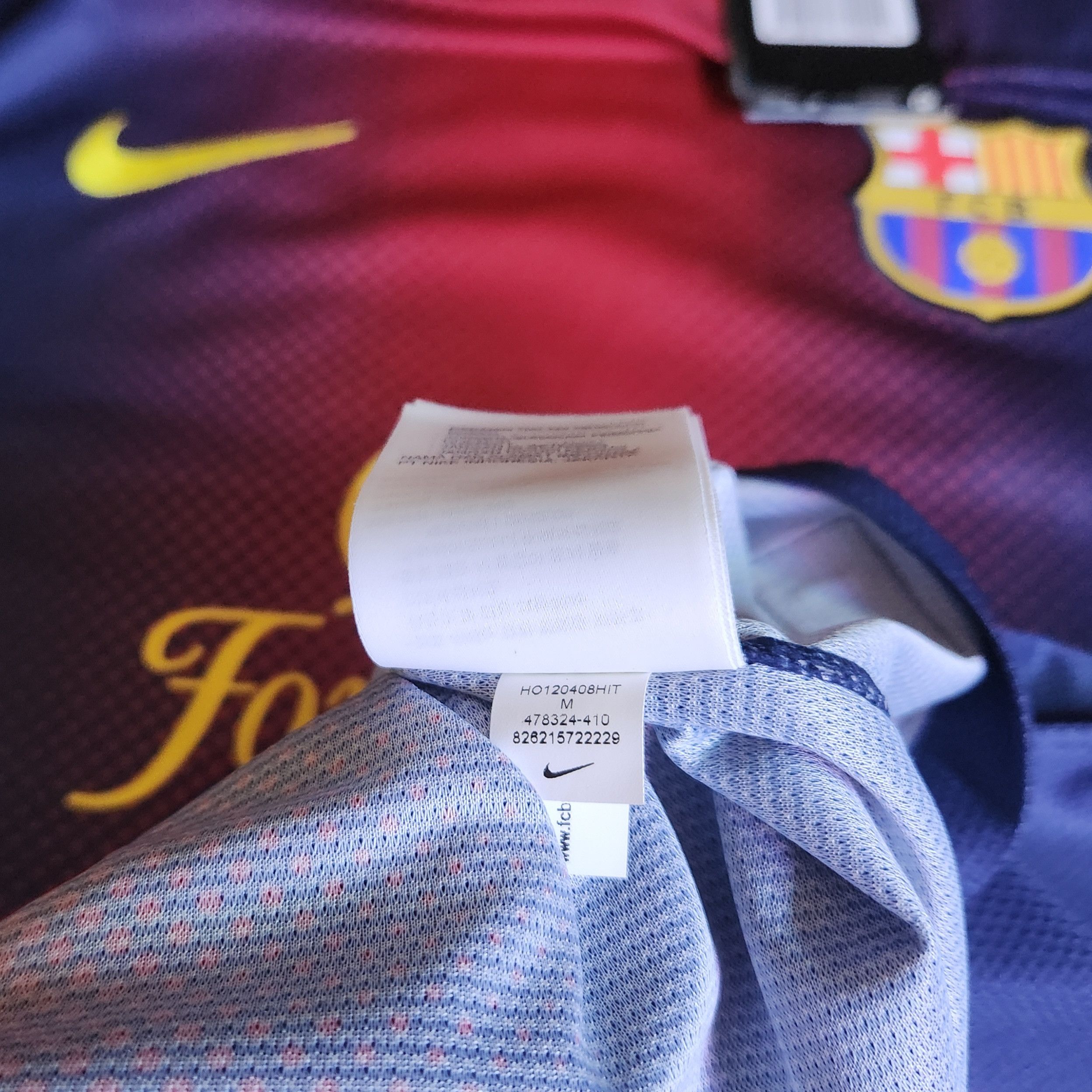 Nike Authentic Barcelona INIESTA 2012-2013 Long Sleeve L/S Home Size US M / EU 48-50 / 2 - 14 Thumbnail