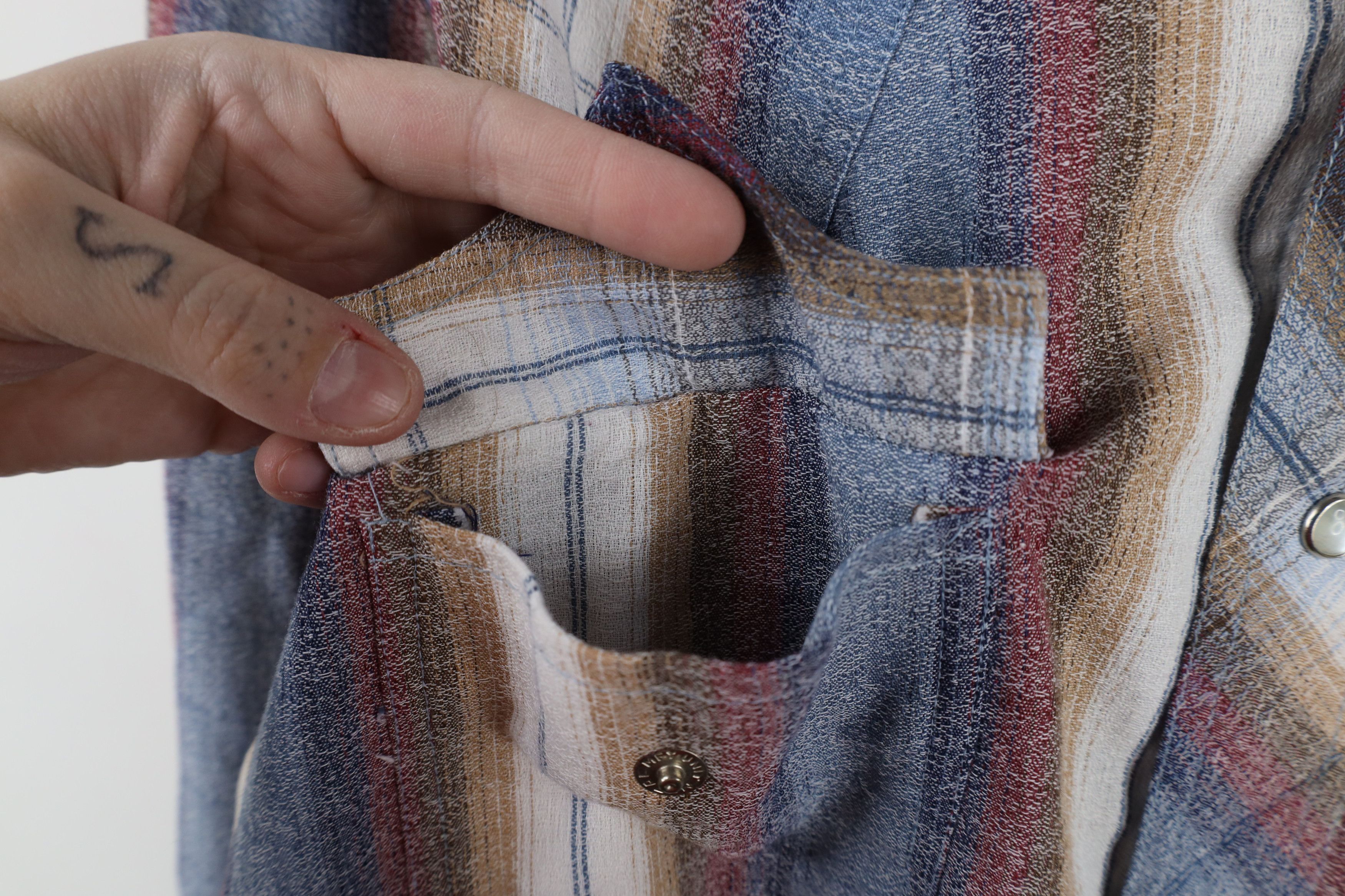 Vintage Vintage 70s Streetwear Striped Western Snap Button Shirt Size US L / EU 52-54 / 3 - 5 Thumbnail
