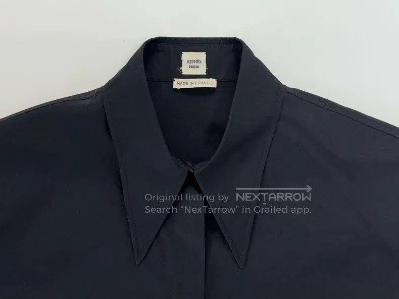 Hermes Hermes Black and Silver Shirt Size S / US 4 / IT 40 - 4 Thumbnail