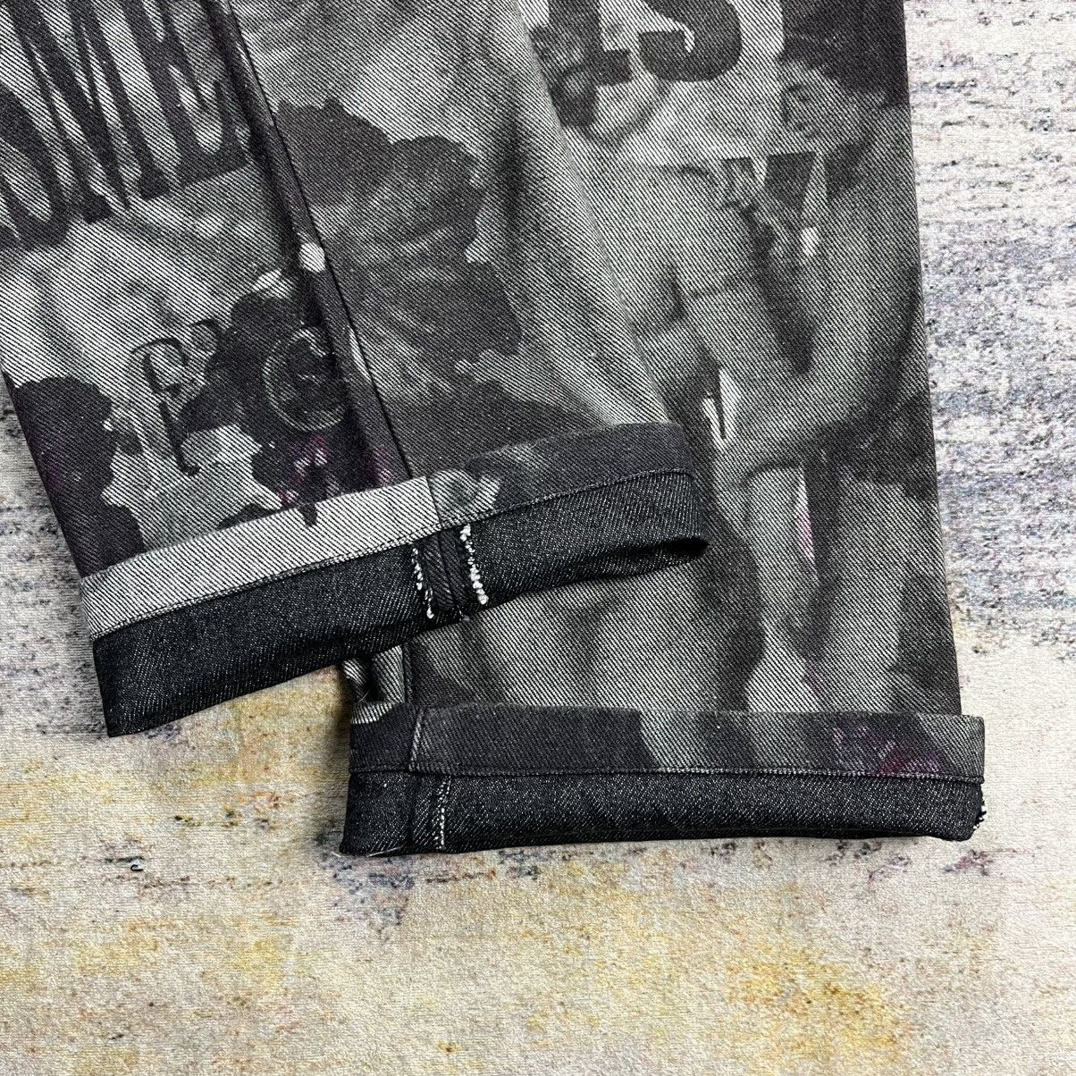 Yoshiyuki Konishi Archive 90s Ficce uomo nude print denim pants Size US 32 / EU 48 - 13 Thumbnail
