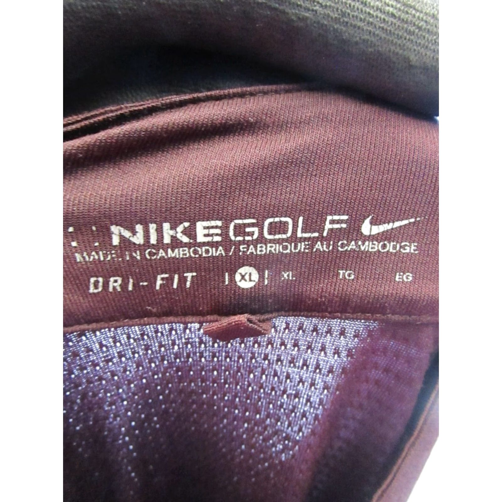 Nike Nike Golf Sweater Mens XL Burgundy Dri-FIT Quarter Zip Logo Pullover Size US XL / EU 56 / 4 - 4 Thumbnail