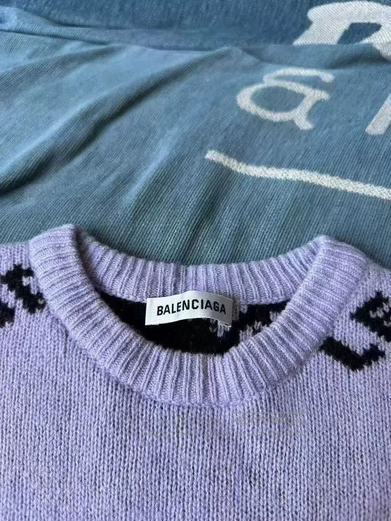 Balenciaga Purple Bullet Screen Sweater XS.