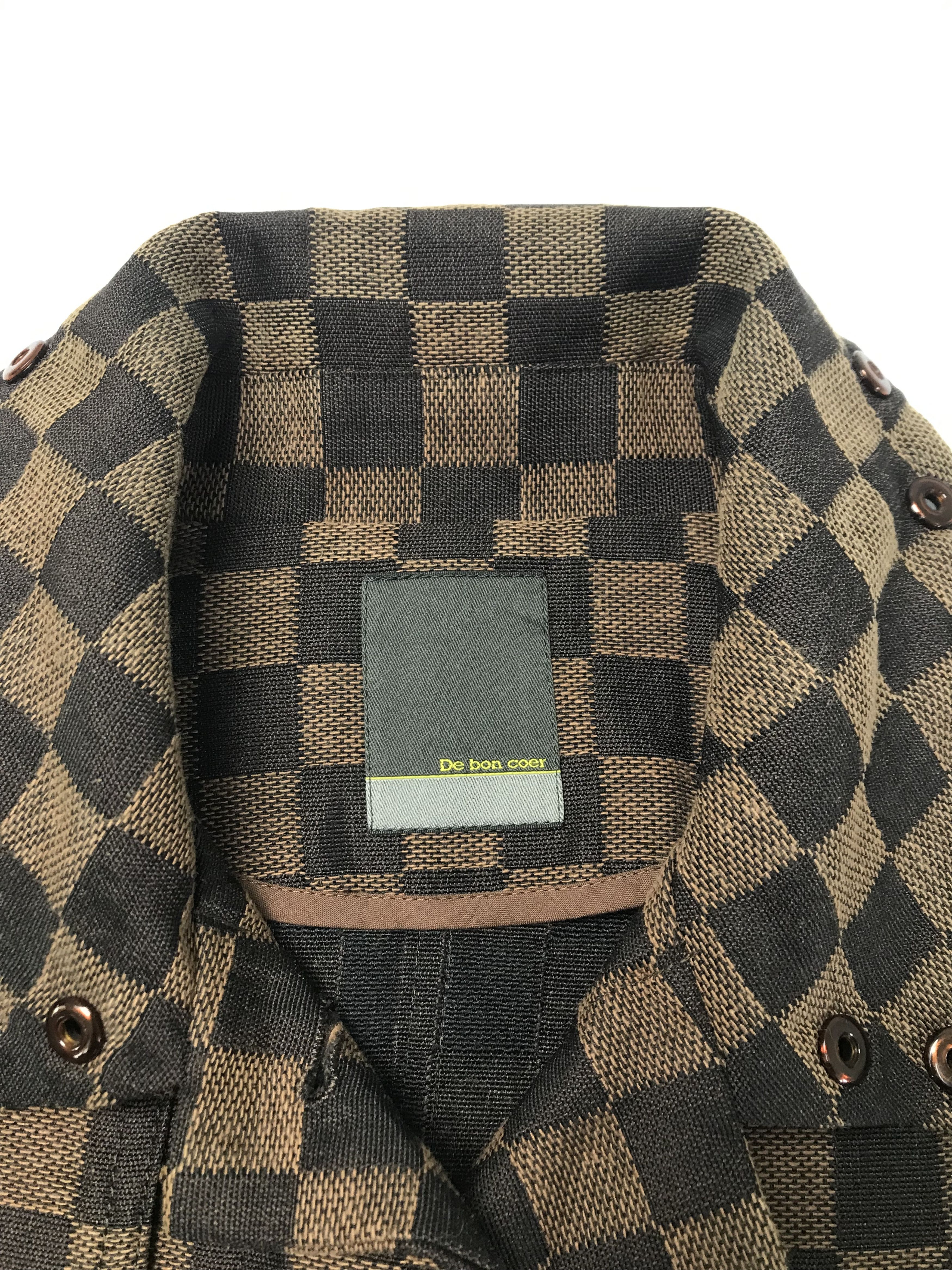 Japanese Brand Made in Japan De Bon Coer Checkered Long Coat Size US S / EU 44-46 / 1 - 5 Thumbnail