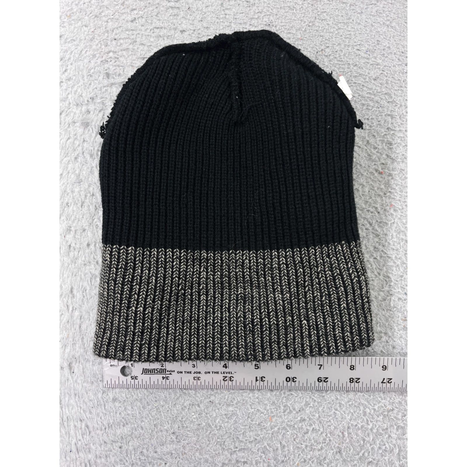 Vintage Walgreen Beanie Knit Hat Adult One Size Black Gray 100% Acrylic Snowboard Ski Winter Mens Size ONE SIZE - 4 Thumbnail