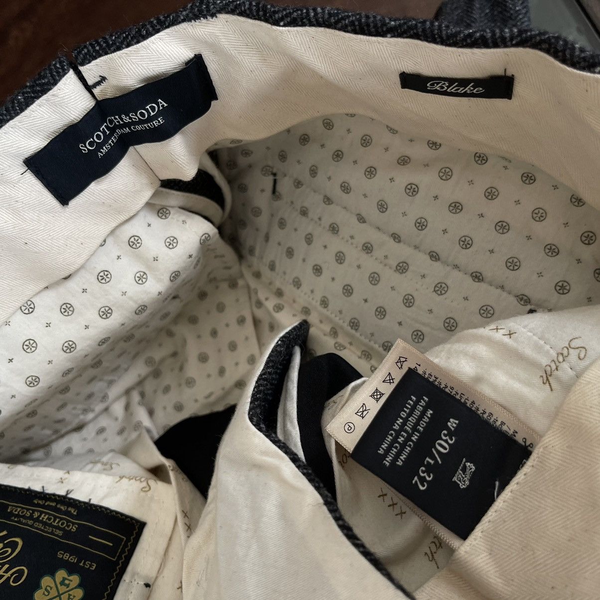 Scotch & Soda Scotch and Soda Blake Speckeld Wool Cuffed Trouser Pants Size US 30 / EU 46 - 8 Thumbnail