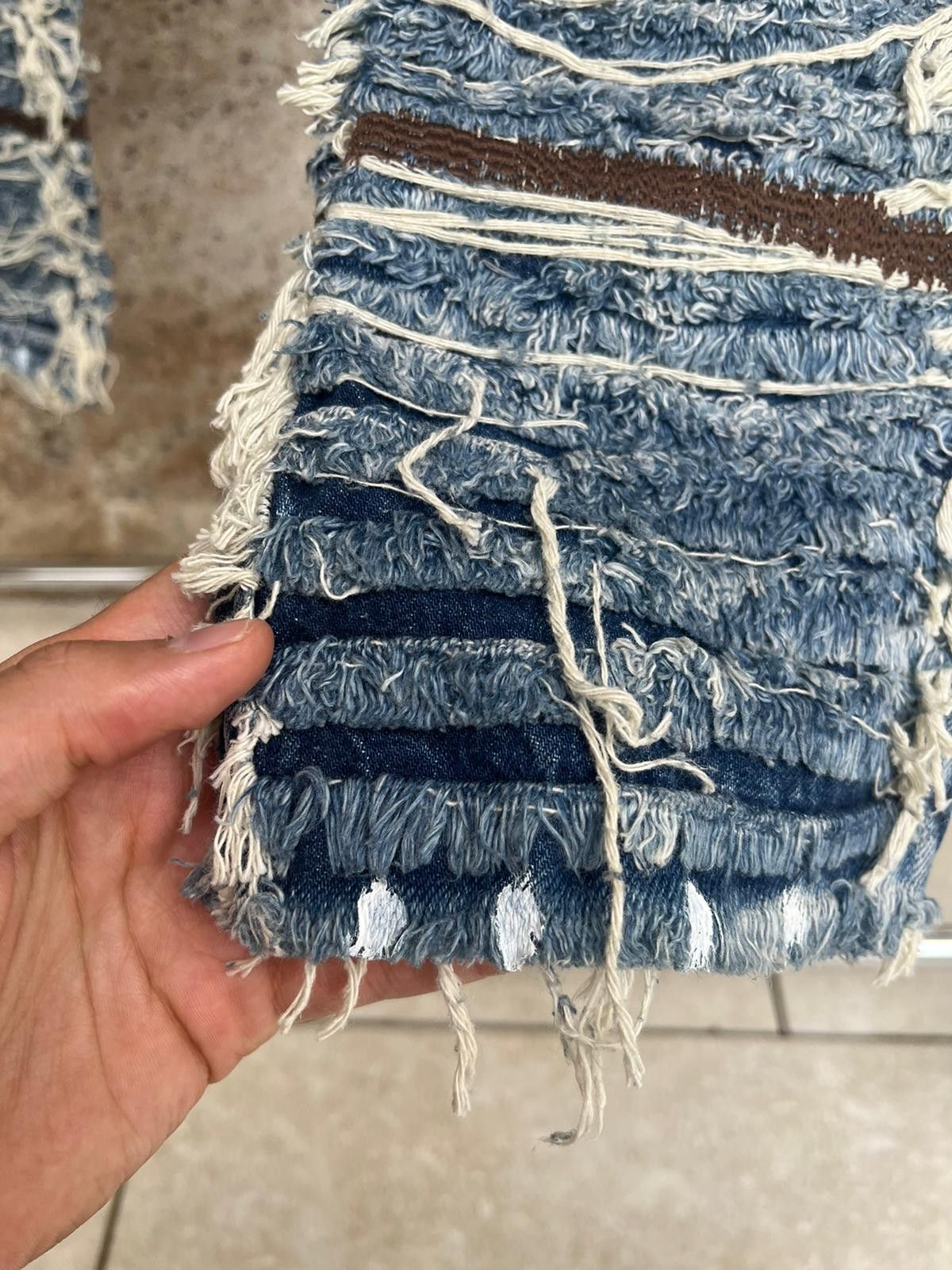 Alyx × Blackmeans 6 Pocket Blackmeans Distressed & Frayed Denim in Blue Size US 36 / EU 52 - 8 Thumbnail