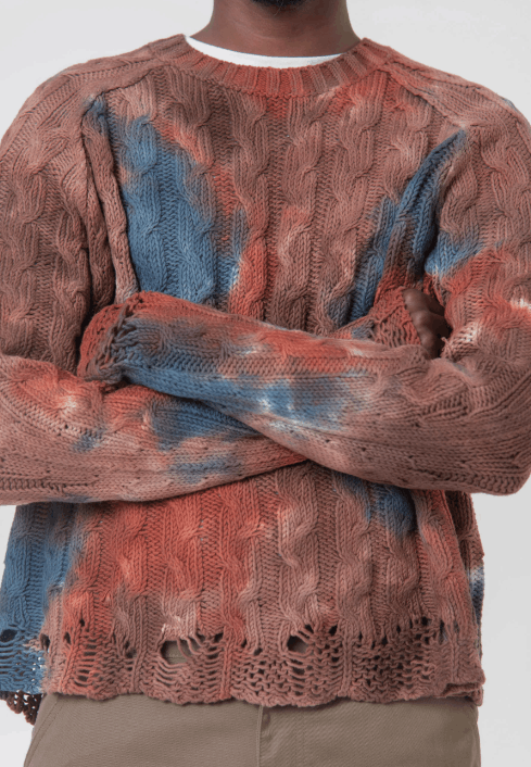 Acne Studios BNWT AW23 ACNE STUDIOS TIE-DYE CABLE KNIT SWEATER M Size US M / EU 48-50 / 2 - 12 Thumbnail