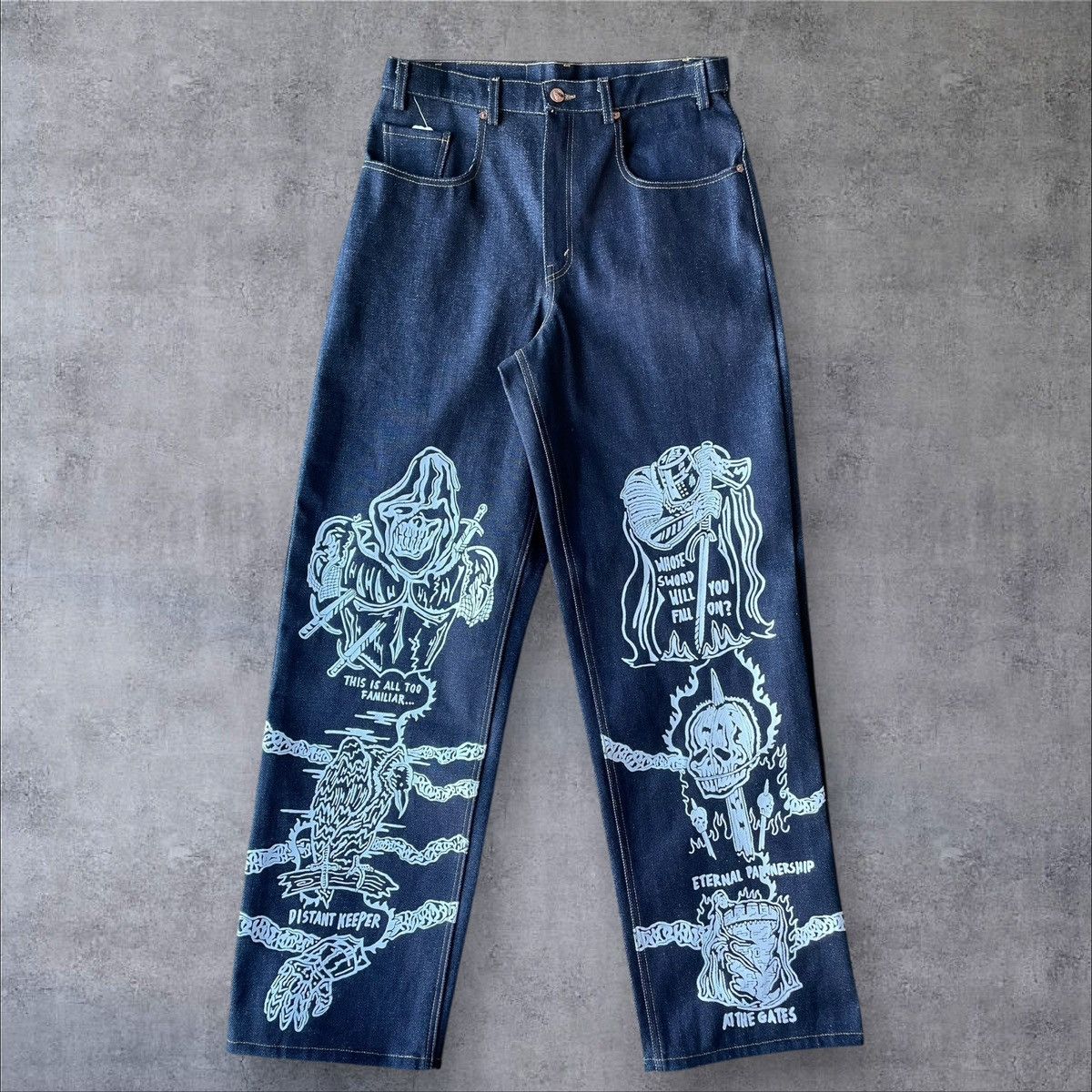 Warren Lotas VERY CLEAN WARREN LOTAS SABATA DENIM RAW INDIGO PANT SIZE 34 Size US 34 / EU 50 - 1 Thumbnail