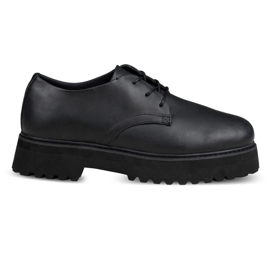Leather × Simple Shoes Moss Derby Black Chunky Leather Size US 11 / EU 44 - 3 Thumbnail