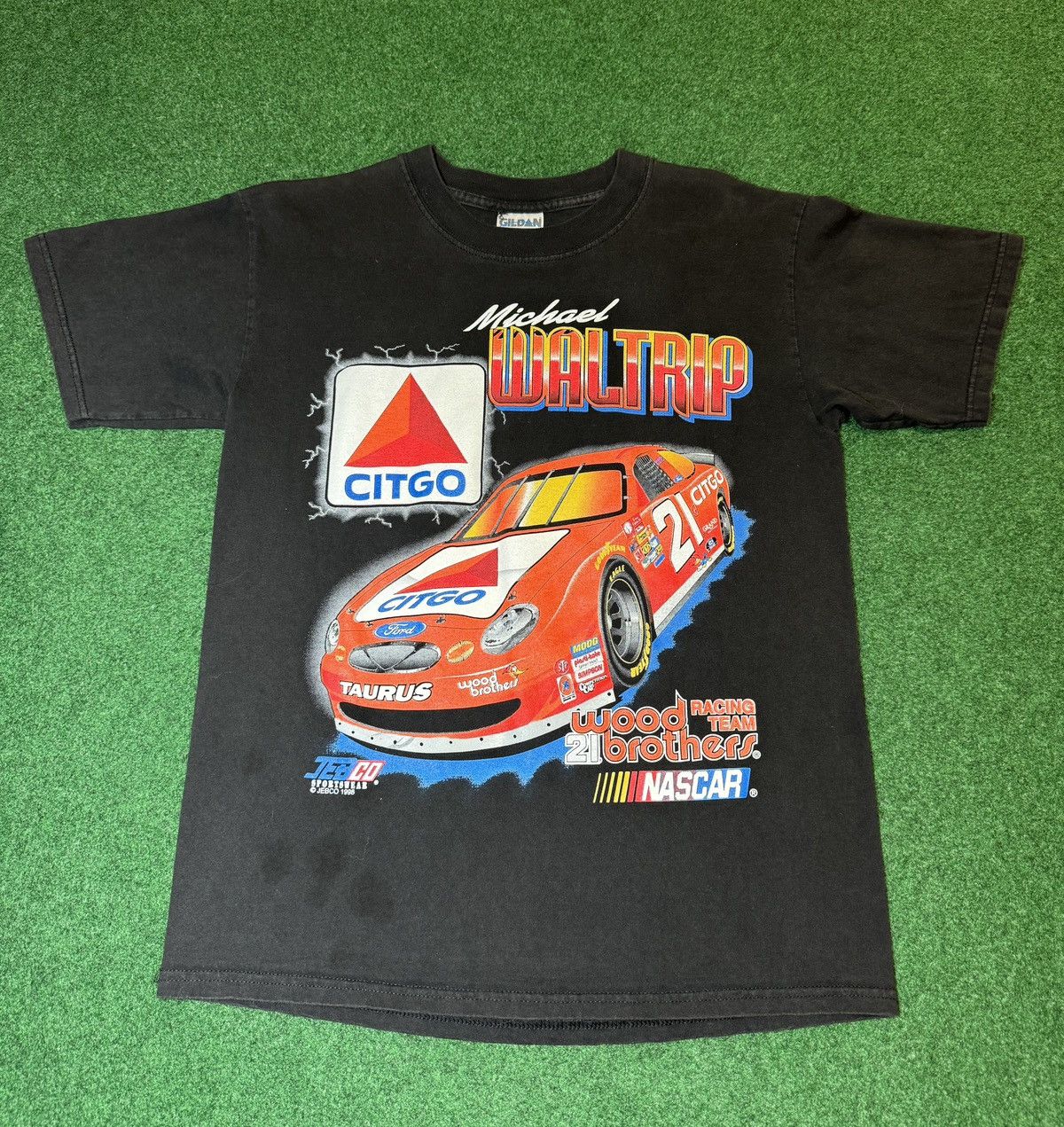 NASCAR × Vintage Vintage 90s Michael Waltrip Fuel The Fire 1998 T Shirt Size US M / EU 48-50 / 2 - 1 Thumbnail