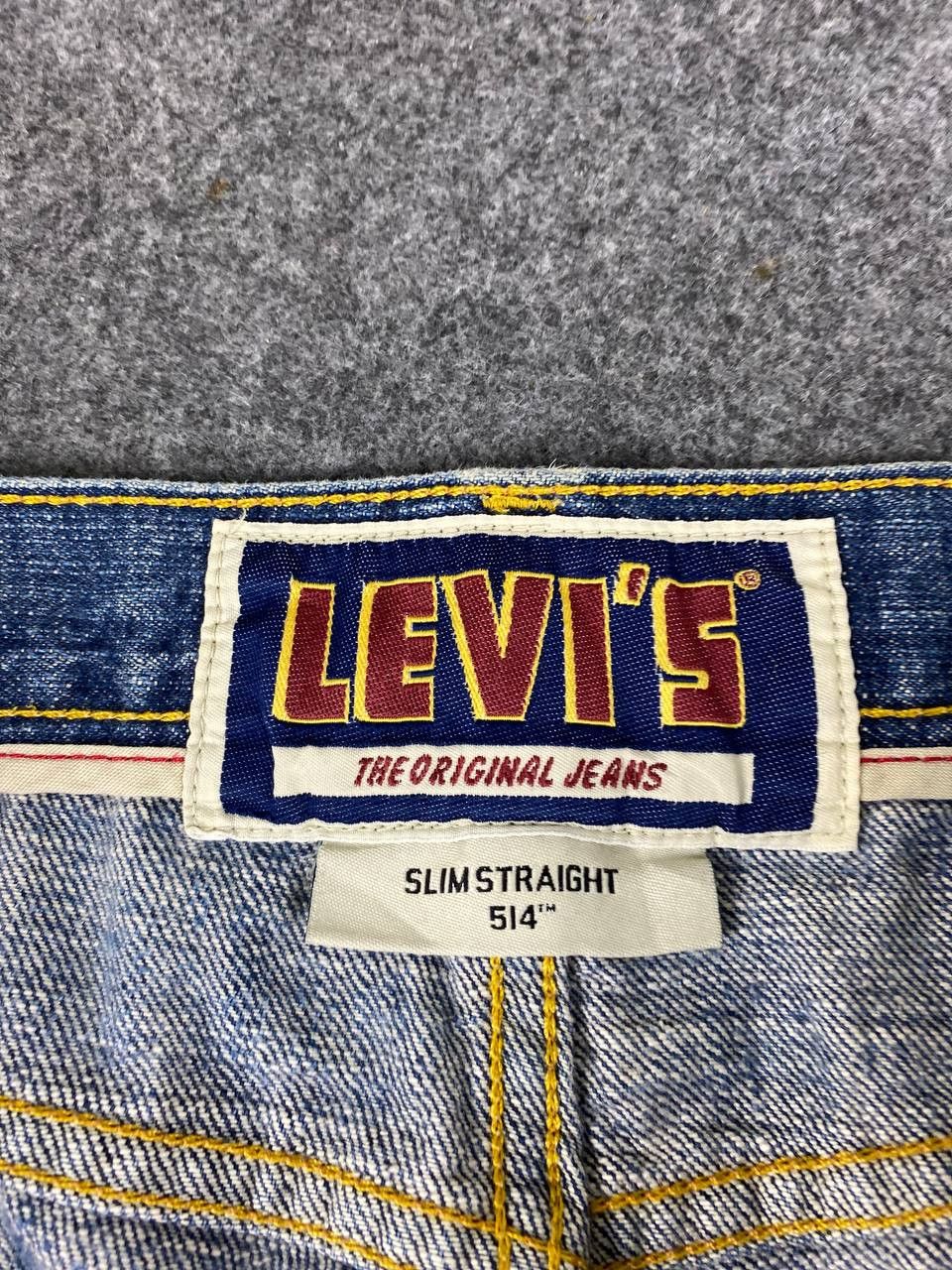 Levi's levis 514 slim straight distressed denim nice design Size US 37 - 12 Thumbnail