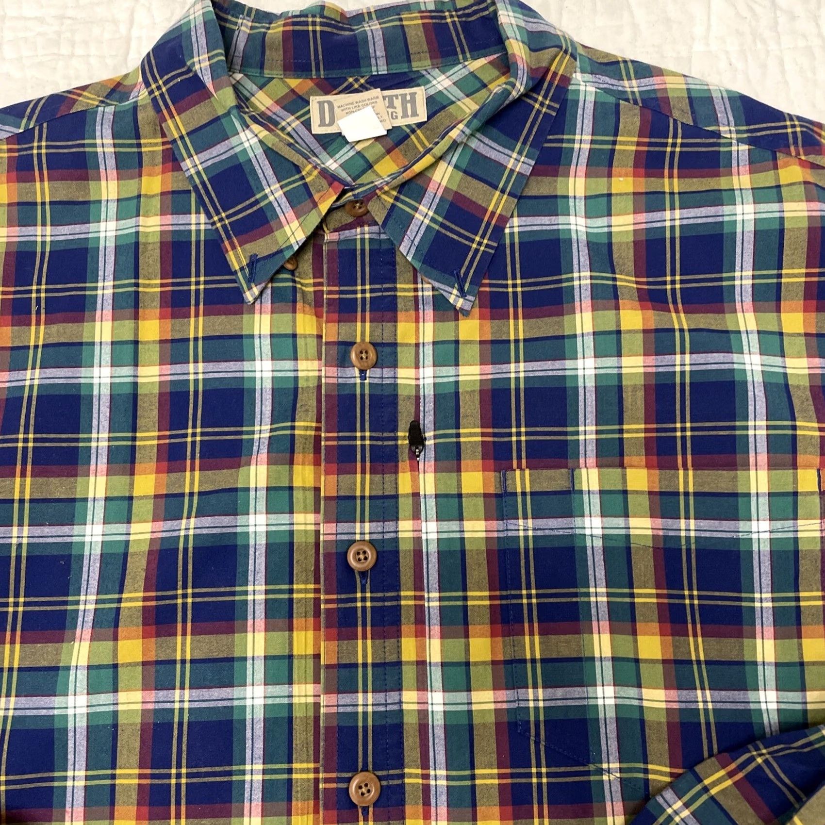 CO Duluth Plaid Button-Down Dress Shirt 2XL Long Sleeve Casual Men's Shirt Button-Up, Multicolor, All Seasons, Breathable, Workwear, Classic, Regular Fit Size US XXL / EU 58 / 5 - 2 Thumbnail