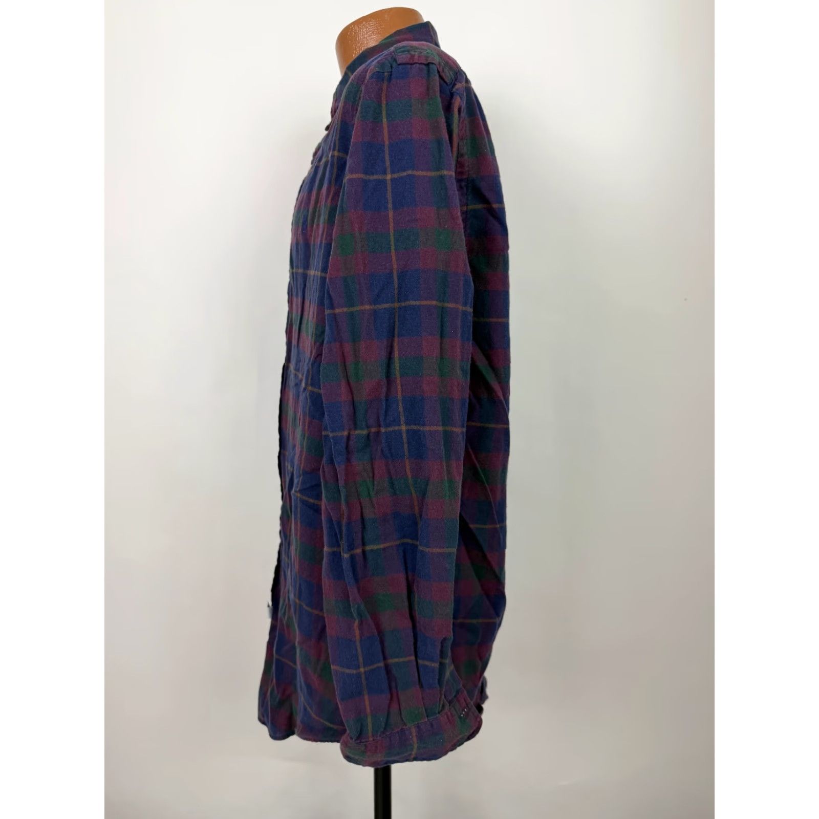 Ralph Lauren VINTAGE Ralph Lauren Shirt Men Large Navy Burgundy Plaid Brushed Twill Button Up Size US L / EU 52-54 / 3 - 6 Thumbnail