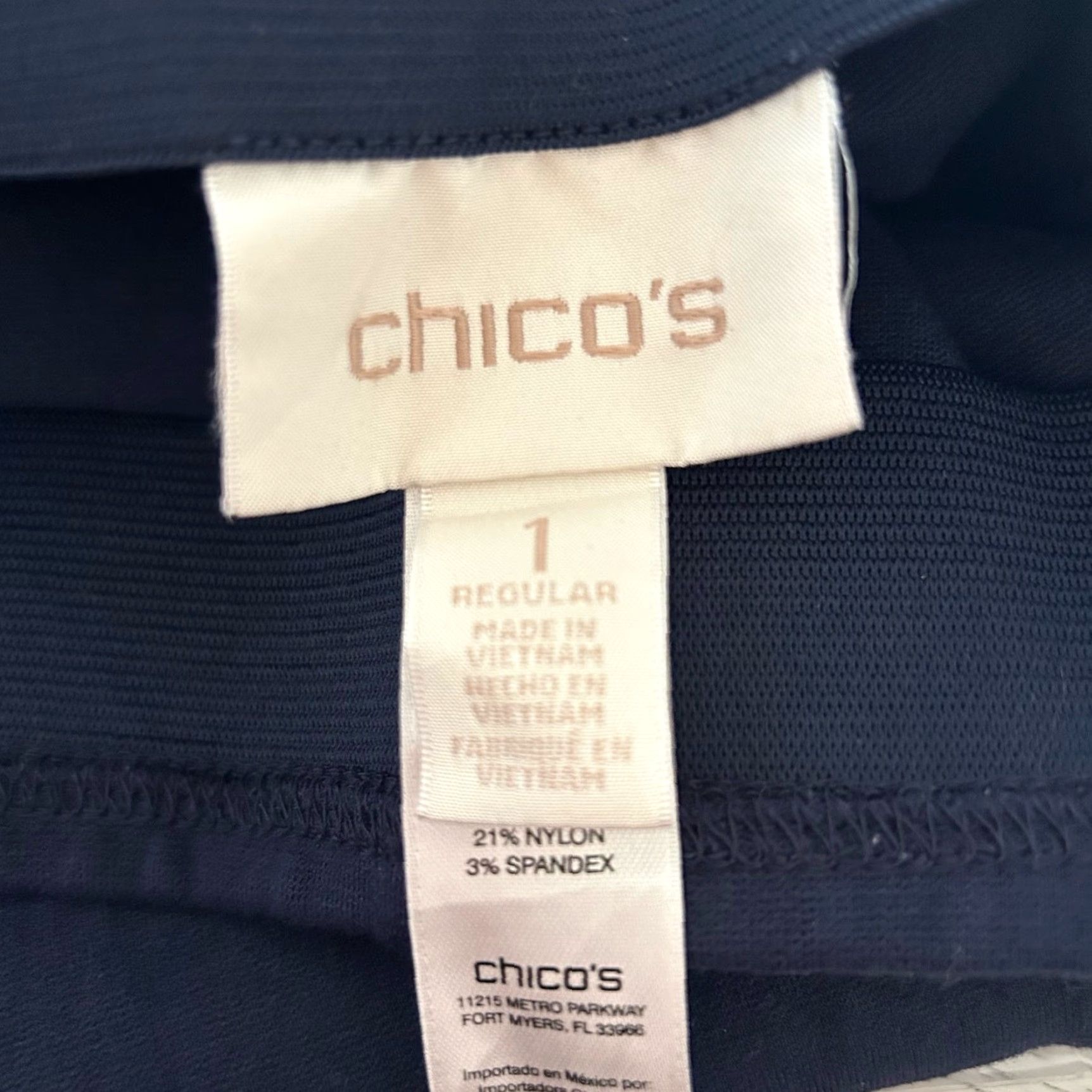 Vintage Chicos Womens Pants Blue Pull On Ankle Rayon Nylon Blend Stretch 1 (M) Size 30" / US 8 / IT 44 - 4 Thumbnail