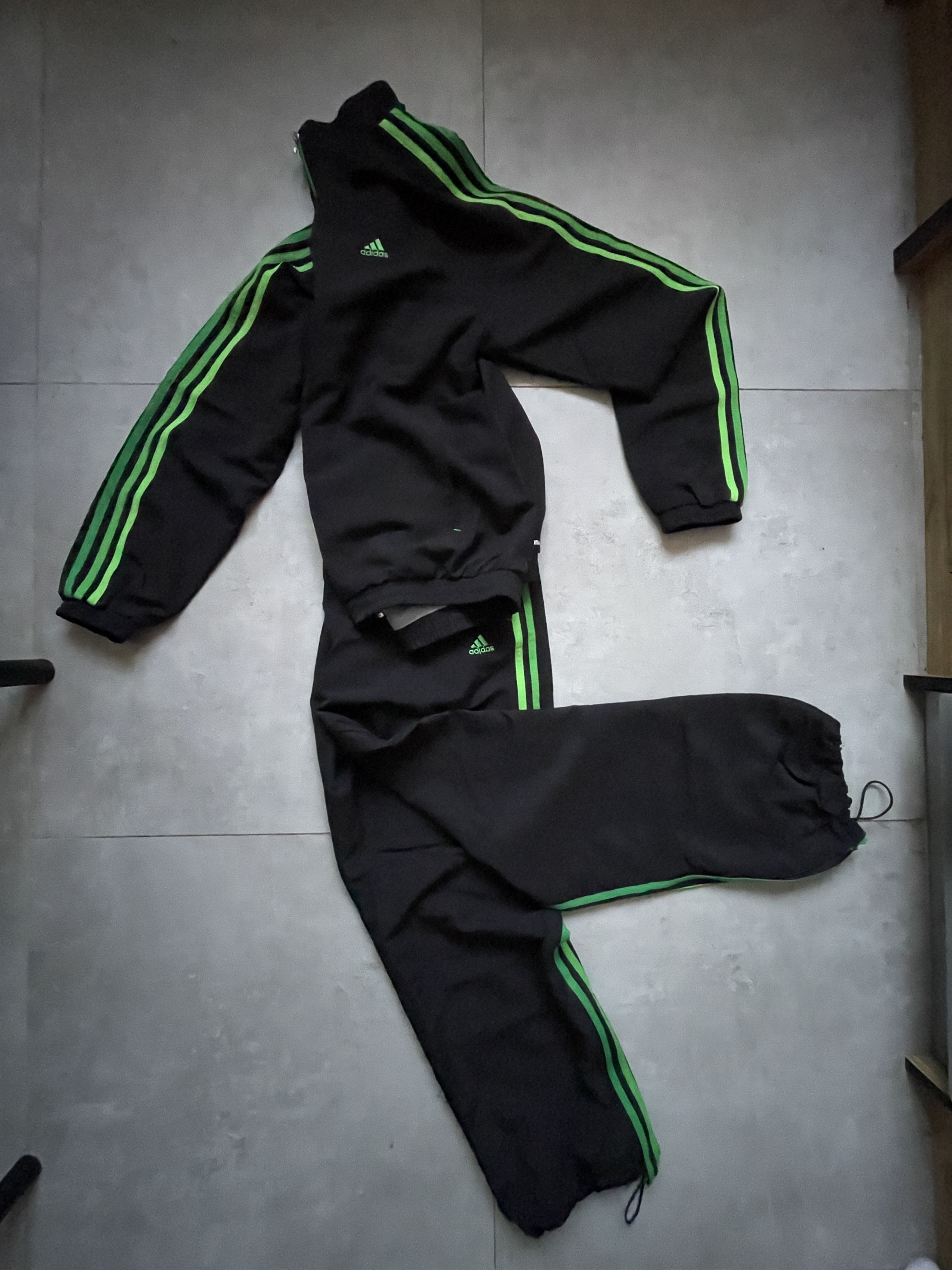 Adidas BLOKE Sportswear Y2K ADIDAS BLACK GREEN BLOKECORE BOXY TRACKSUIT Grailed