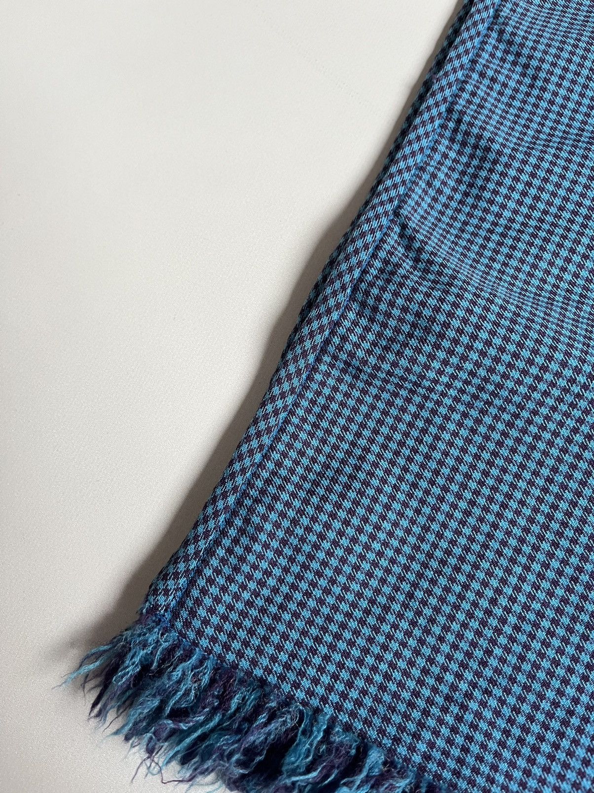 Designer × Japanese Brand × Masaki Matsushima Masaki Matsushima Homme Blue Plaid Scarf Size ONE SIZE - 10 Thumbnail