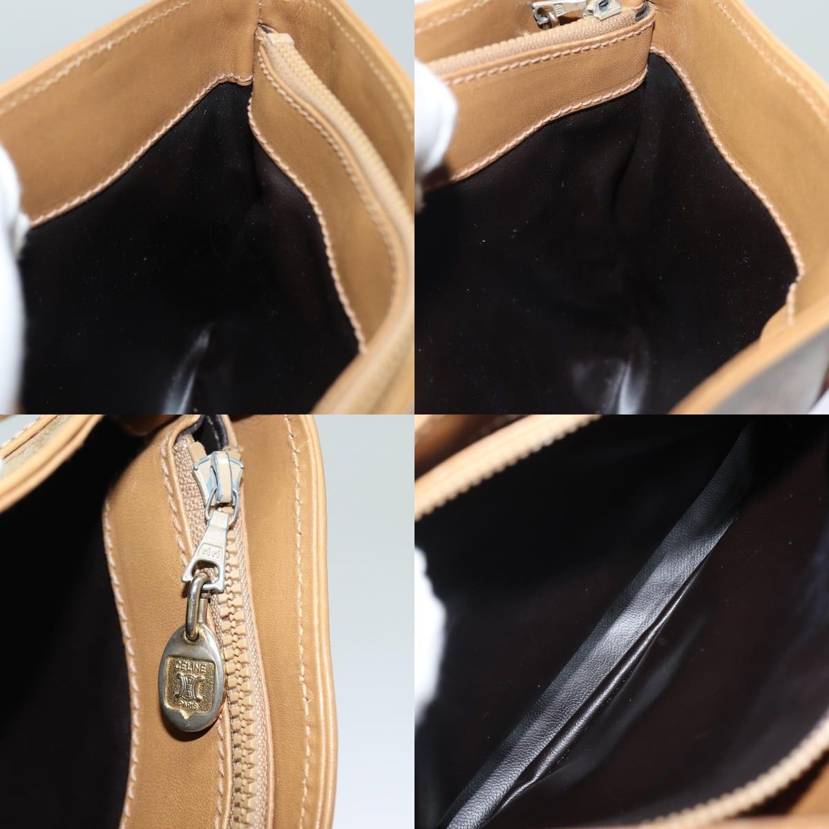 Celine CELINE Macadam Canvas Shoulder Bag Beige Size ONE SIZE - 12 Thumbnail