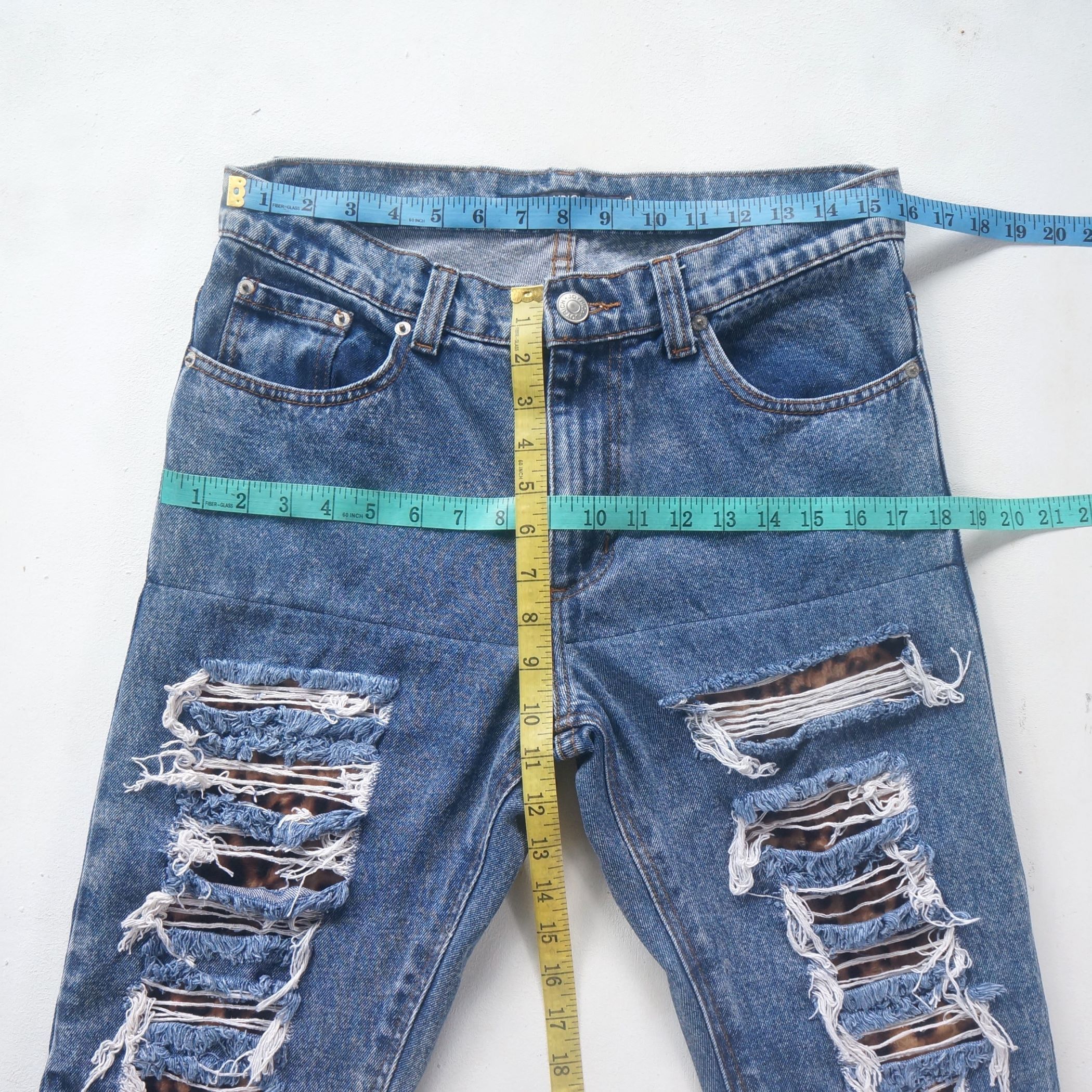 Joyrich Joyrich Ripped Jeans with Leopard Patched Size 31" - 11 Thumbnail