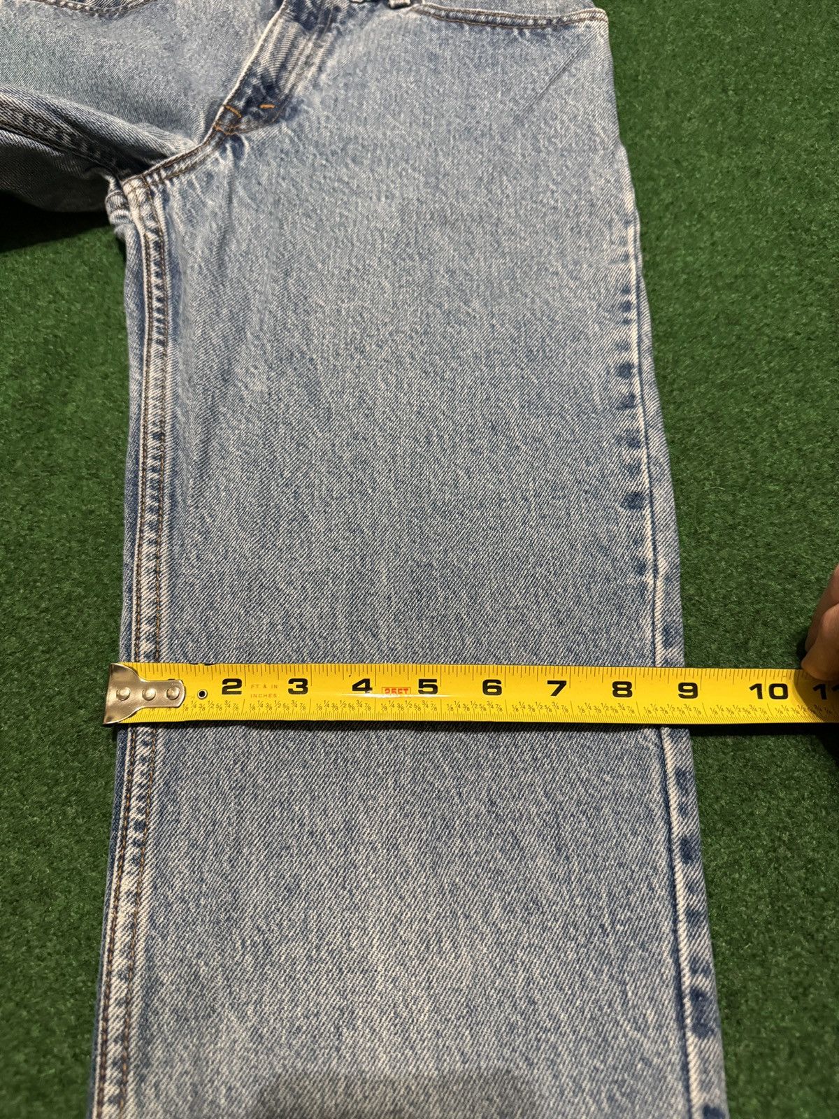 Levi's Vintage Clothing Vintage 90s Levi’s 550 Relaxed Fit Taper 28x30 Denim Jeans Size 30" / US 8 / IT 44 - 10 Thumbnail