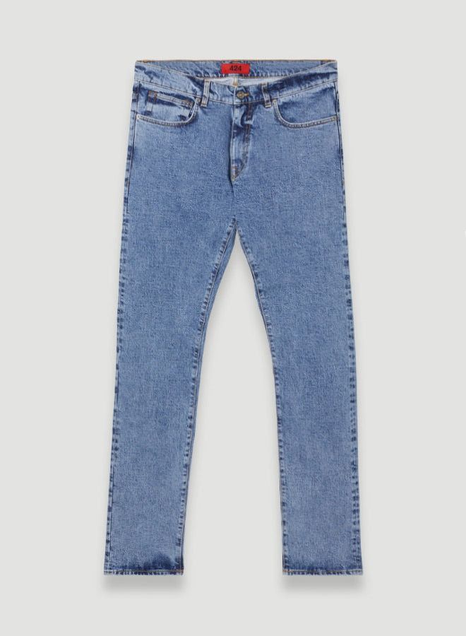 424 424 On Fairfax Ss Pantalone Mens Slim Blue Jeans Size 52 Size US 36 / EU 52 - 3 Thumbnail