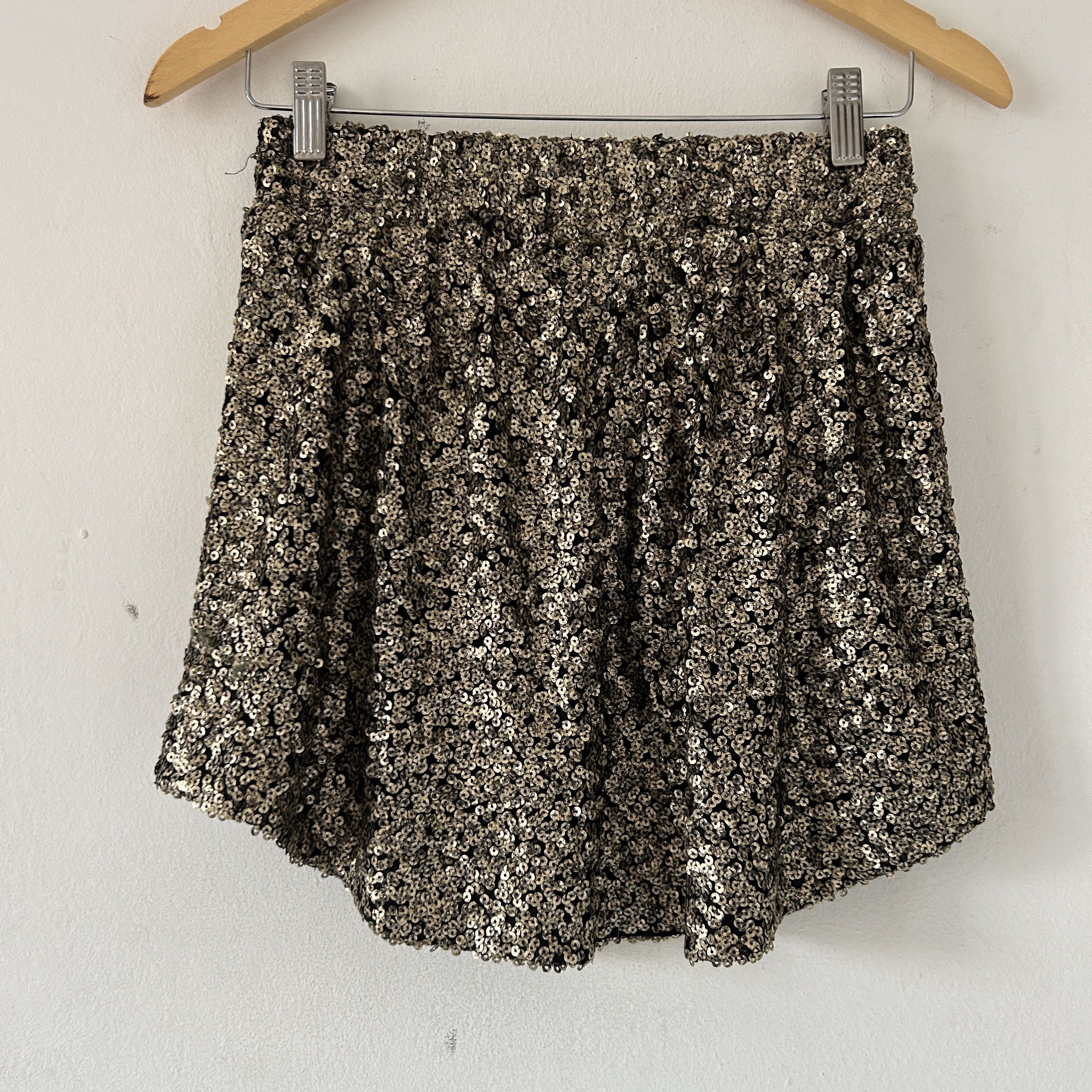 Vintage Vintage Gold Sequin Mini Skirt Size 27" / US 4 / IT 40 - 7 Thumbnail