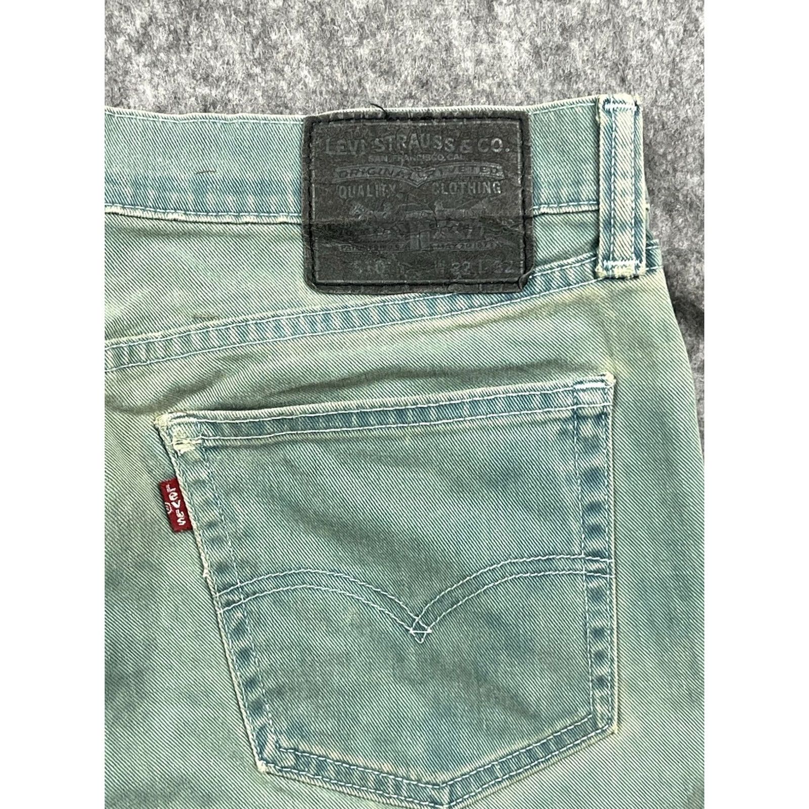 Levi's Levi's 510 Jeans Mens Green Slim Skinny Denim 32x32 Regular Inseam 32 City 90s USA Pockets Stretch Size US 32 / EU 48 - 6 Thumbnail