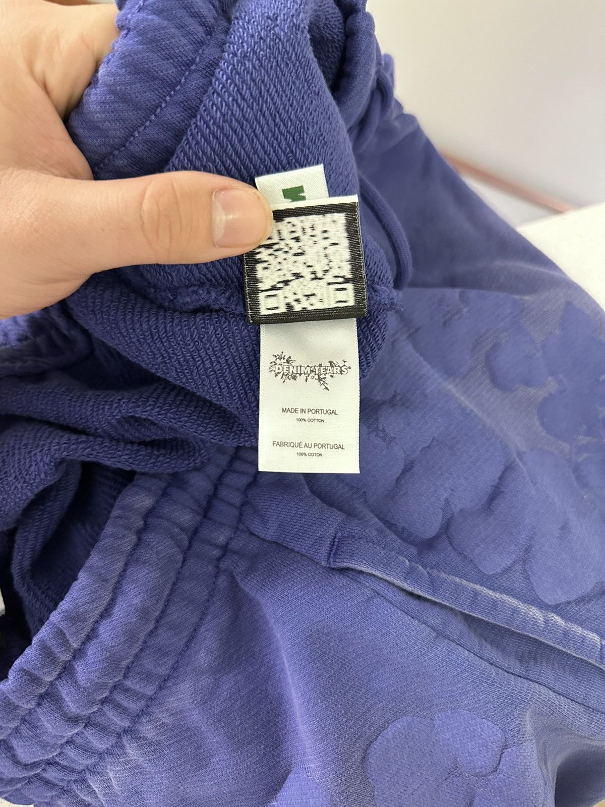 DENIM TEARS Mono Cotton Wreath Sweat Washed Blue (M) Size US 32 / EU 48 - 6 Thumbnail