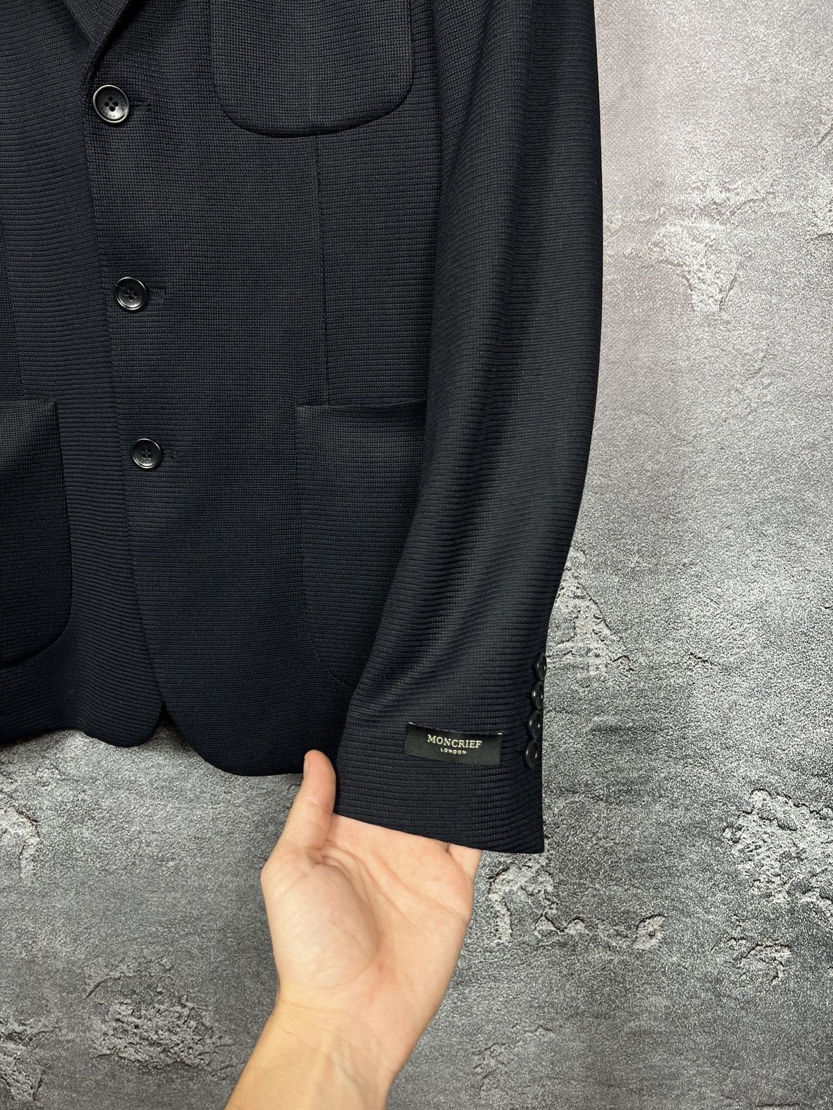 Other Luxury Moncrief London Dark Blue Classic Blazer Size 42 Size 42R - 4 Thumbnail