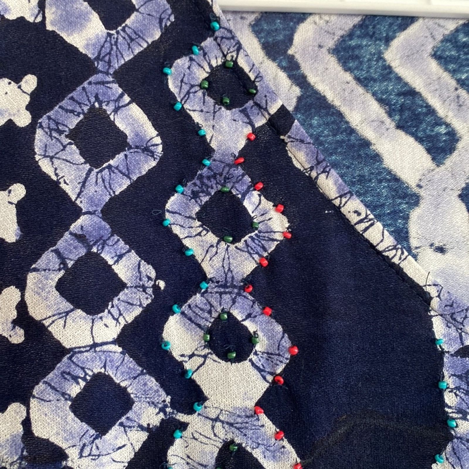 Soft Surroundings Soft Surroundings Talia Top Tunic Ikat Print Beaded Geo sz M Size M / US 6-8 / IT 42-44 - 4 Thumbnail