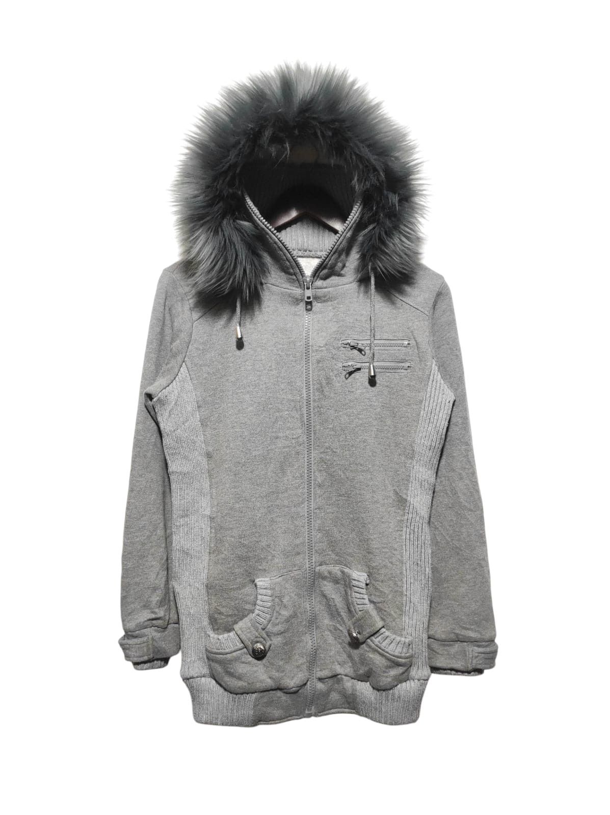 Japanese Brand Shiny Ripple zip fur hoodie ifsix LGB style Size US S / EU 44-46 / 1 - 1 Thumbnail