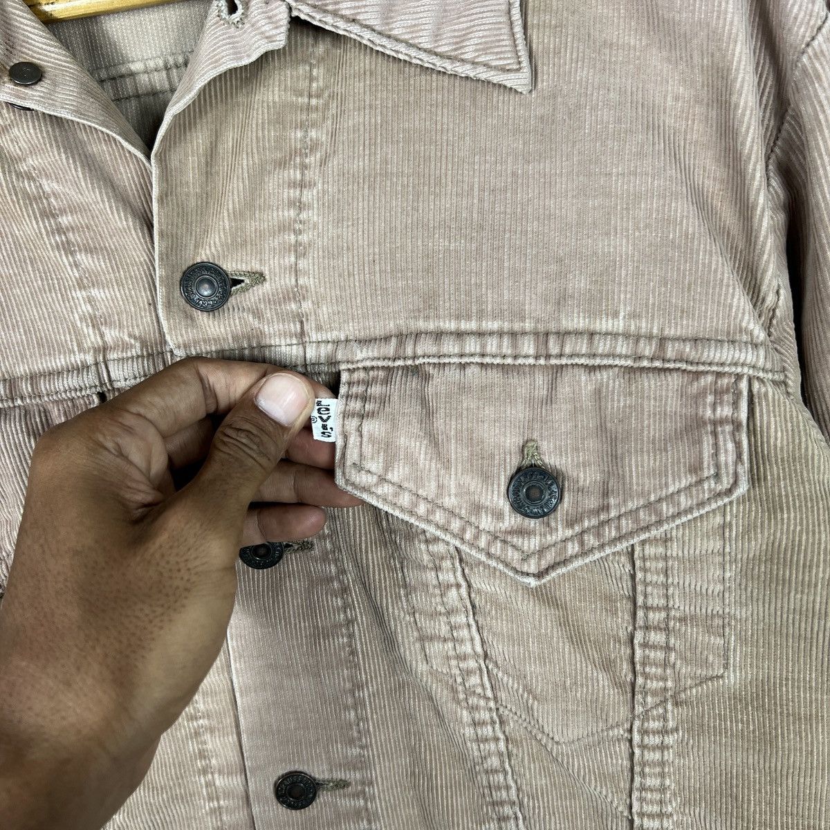 Levi's 70s Vintage Levis Corduroy Trucker Jacket Made In Usa Size US L / EU 52-54 / 3 - 12 Thumbnail