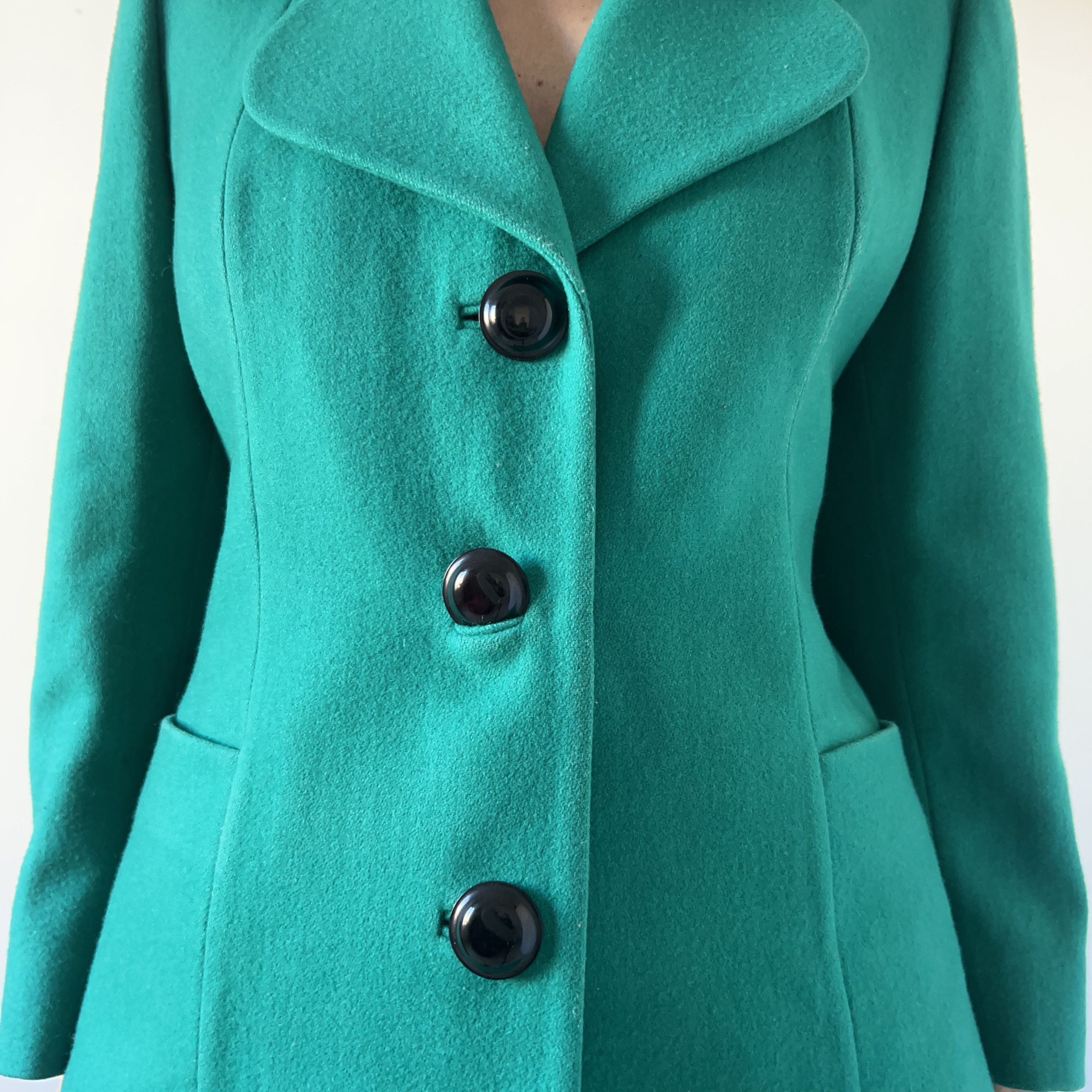 Vintage Vintage 90s Pure Wool Green Jacket Size M / US 6-8 / IT 42-44 - 5 Thumbnail