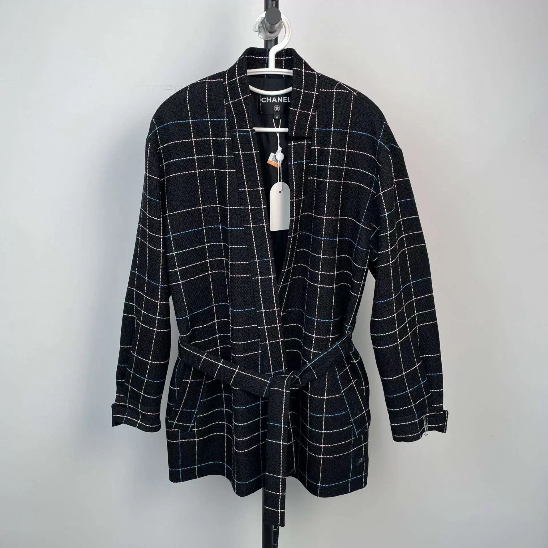 Chanel Chanel Wool 24S Tie-Front Jacket Black Size 36 Size XS / US 0-2 / IT 36-38 - 1 Thumbnail