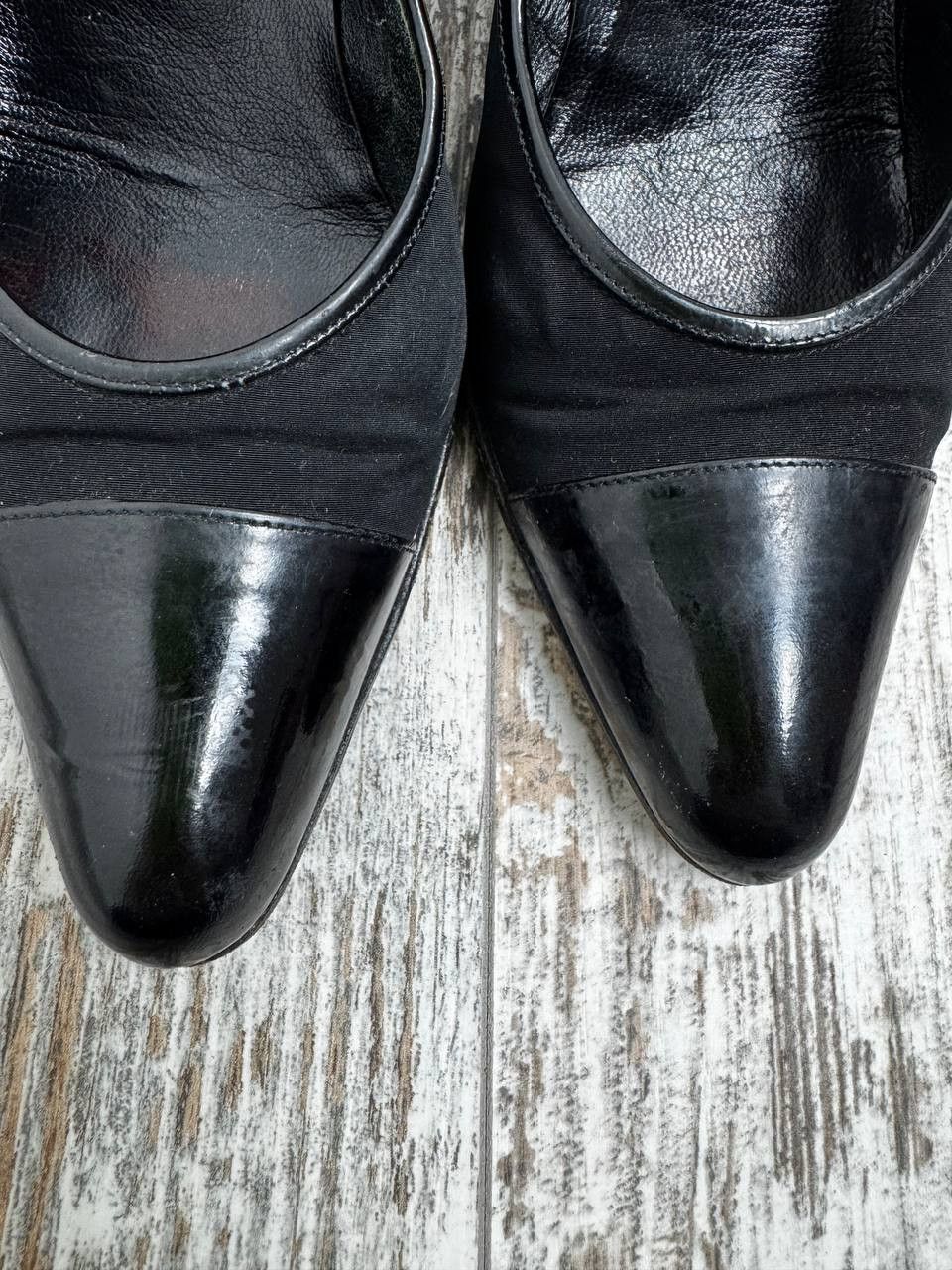 Other Gianmarco Lorenzi Vintage Fabric Patent Leather Pumps Heels Size US 7 / IT 37 - 4 Thumbnail
